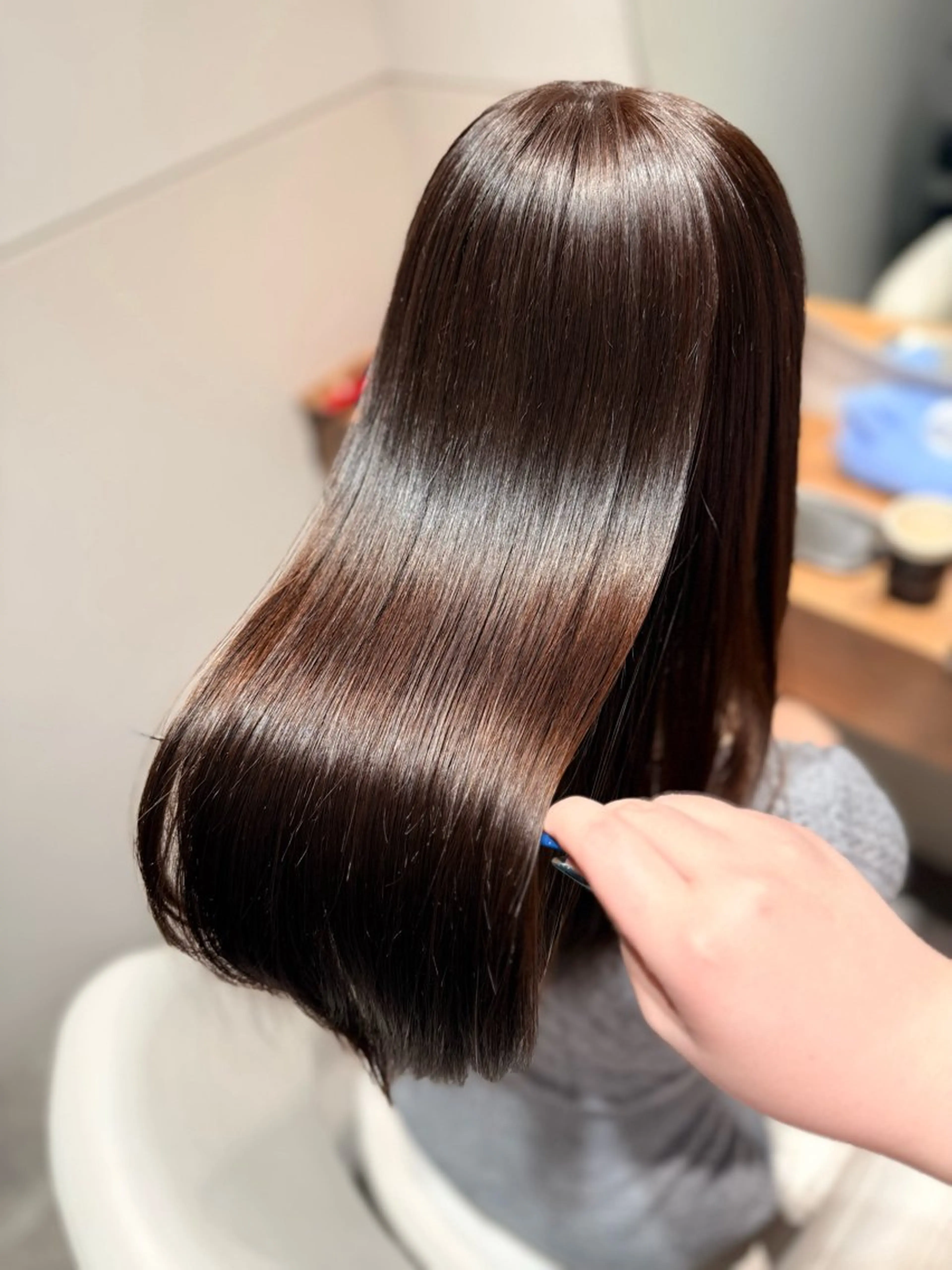 セミロング 縮毛矯正 トリートメント オタク特化美容師💟 チバコナツのヘアスタイル