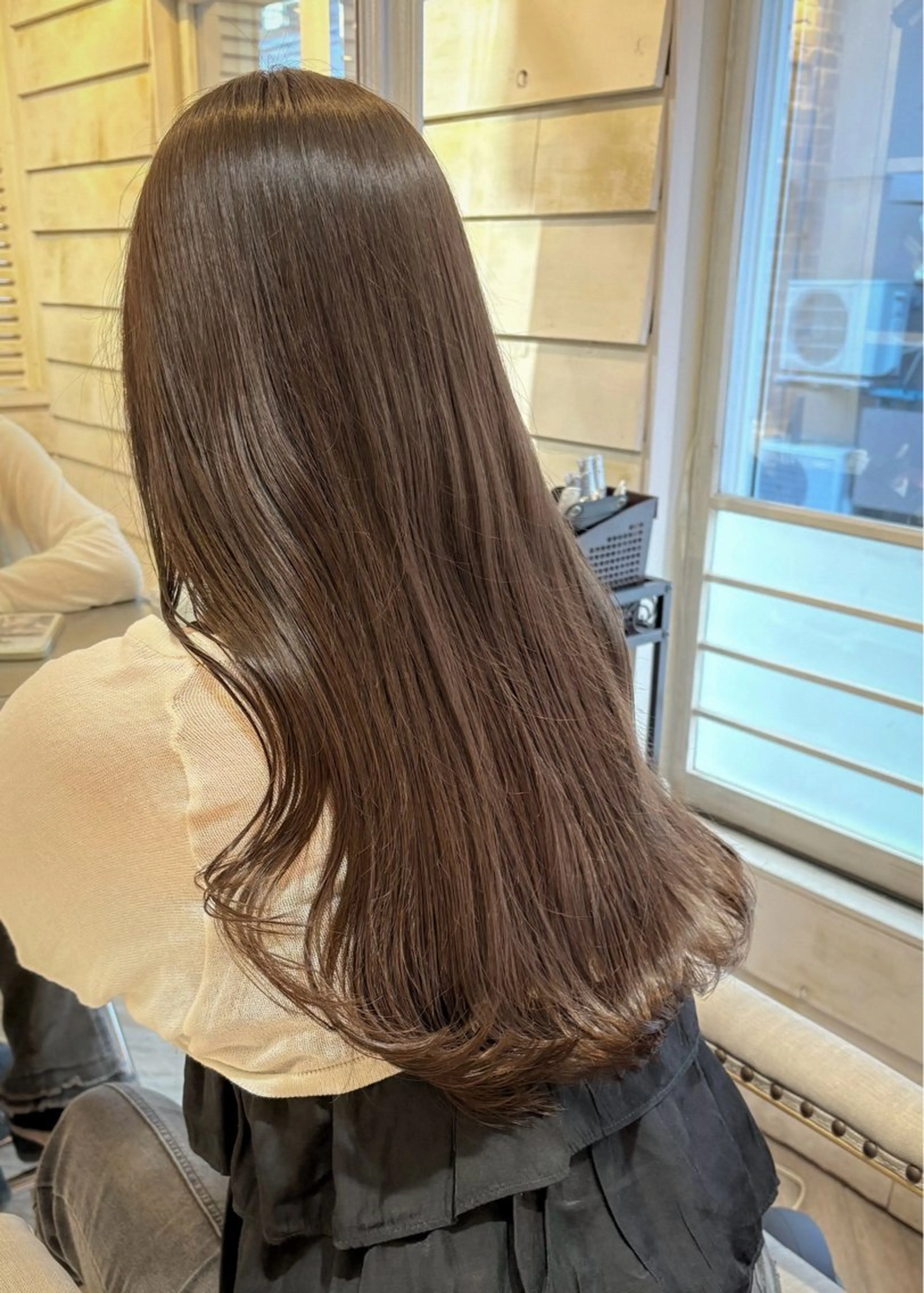 ロング カラー カット ヘアカラー トリートメント グレージュ|くすみ× 透明感|kazutoのヘアスタイル