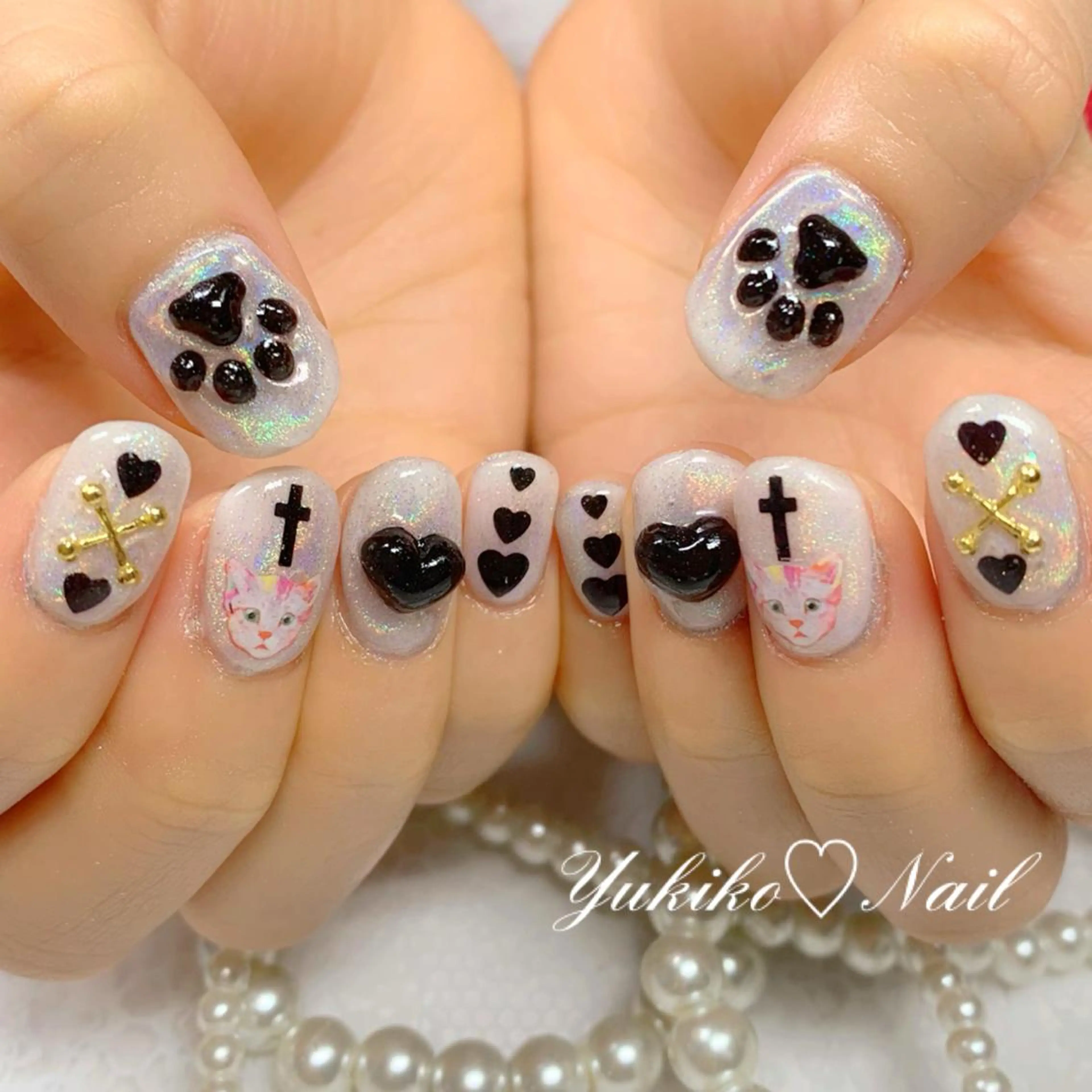 ネイル アートネイル 持ち込み ハンドネイル ユキコ ネイルのネイルデザイン