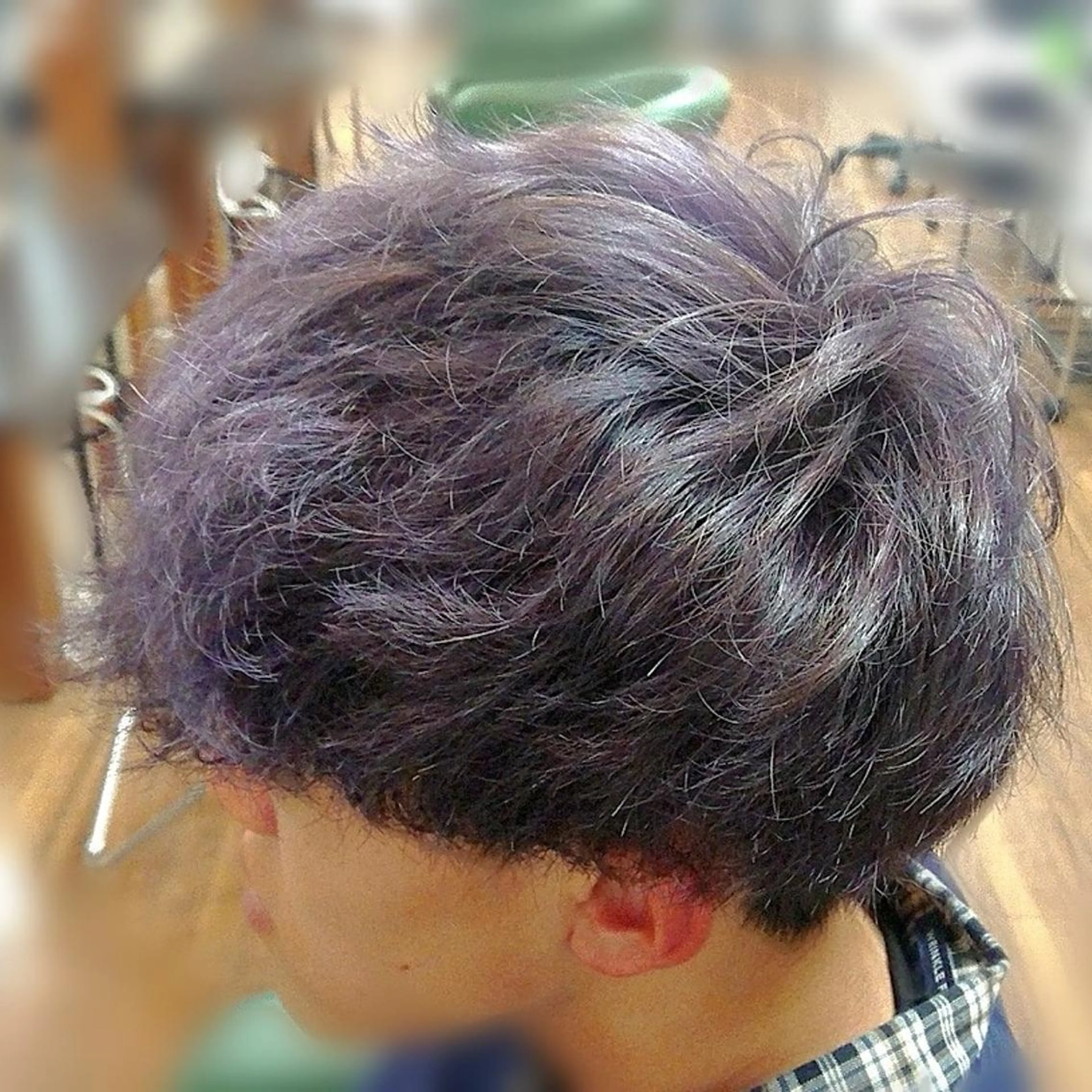 ショート パープルカラー ヘアカラー トリートメント 渡辺 康行のヘアスタイル