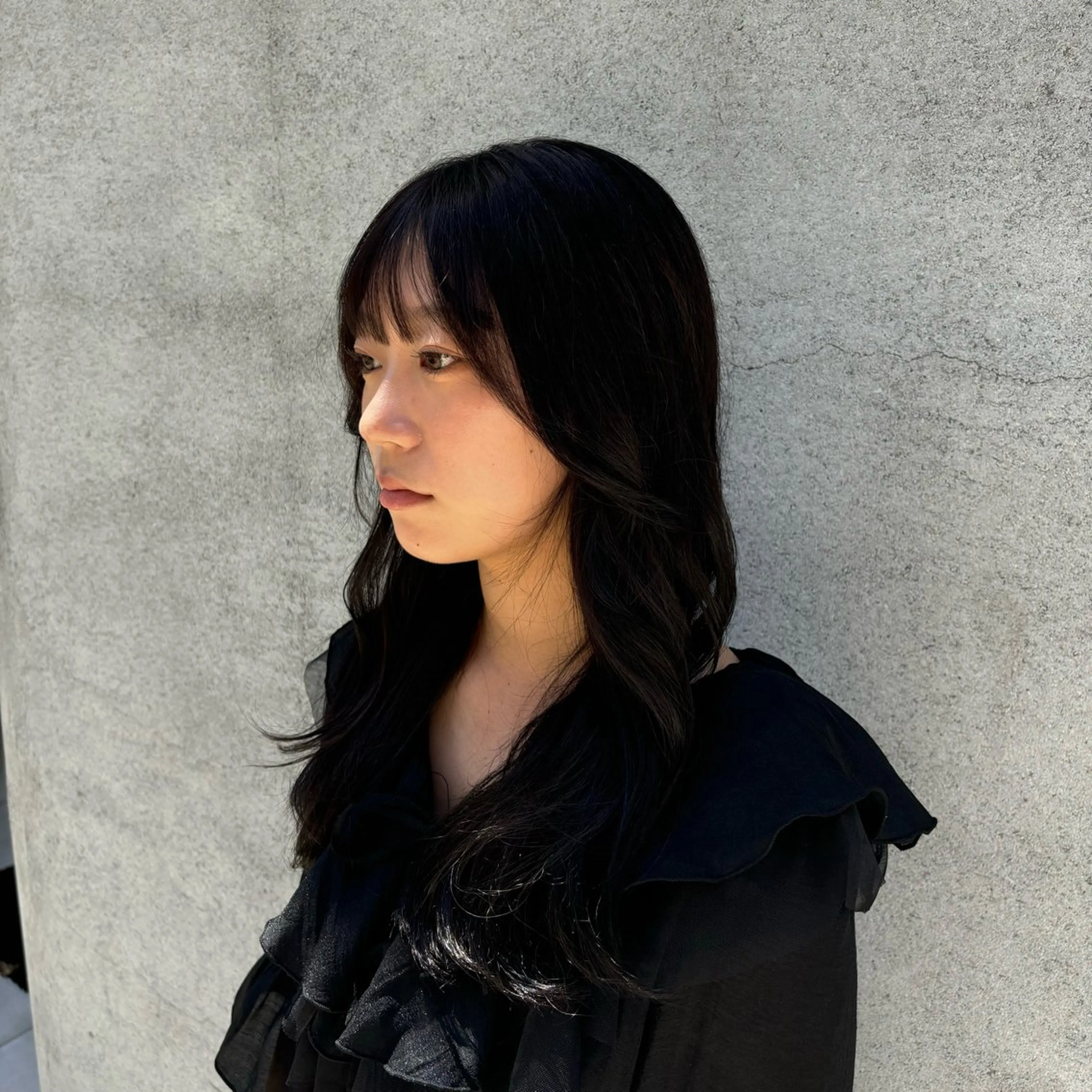 ロング カラー カット ヘアカラー ゆうめ 透明感カラー /韓国風レイヤーのヘアスタイル