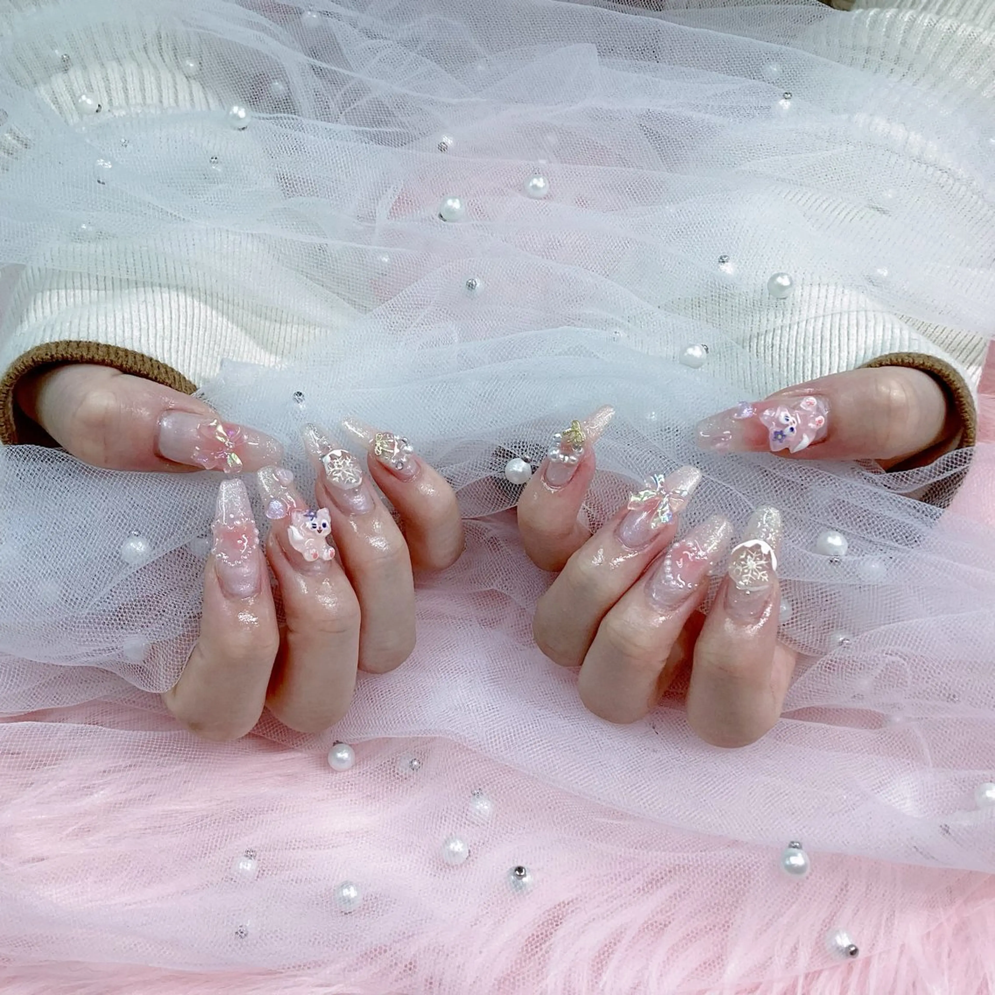 ネイル パーツ全部¥110 サロンミミのネイルデザイン