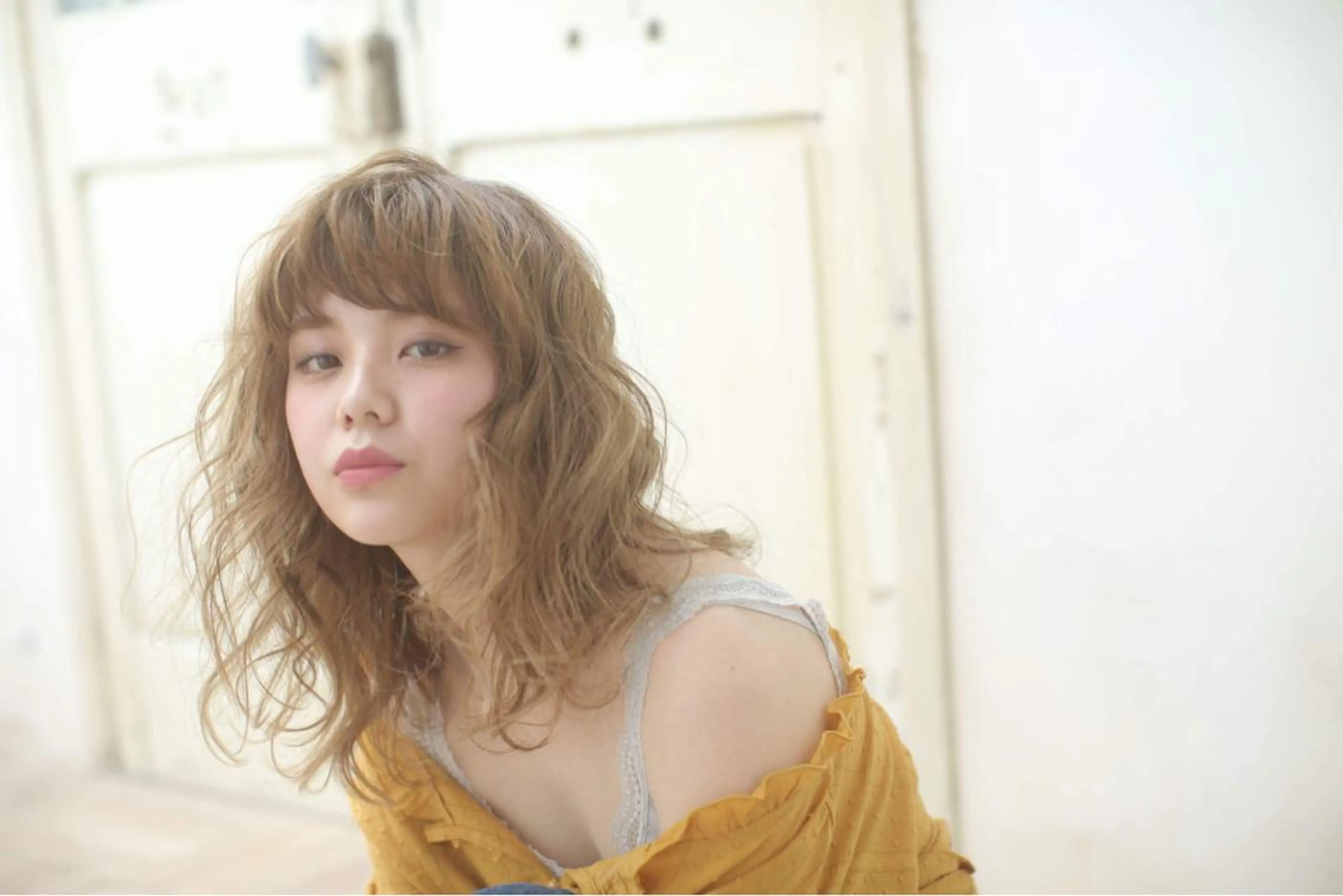 ミディアム レイヤーカット カット ヘアカラー トリートメント 心斎橋/縮毛矯正/美 容師/unir 藤本のヘアスタイル