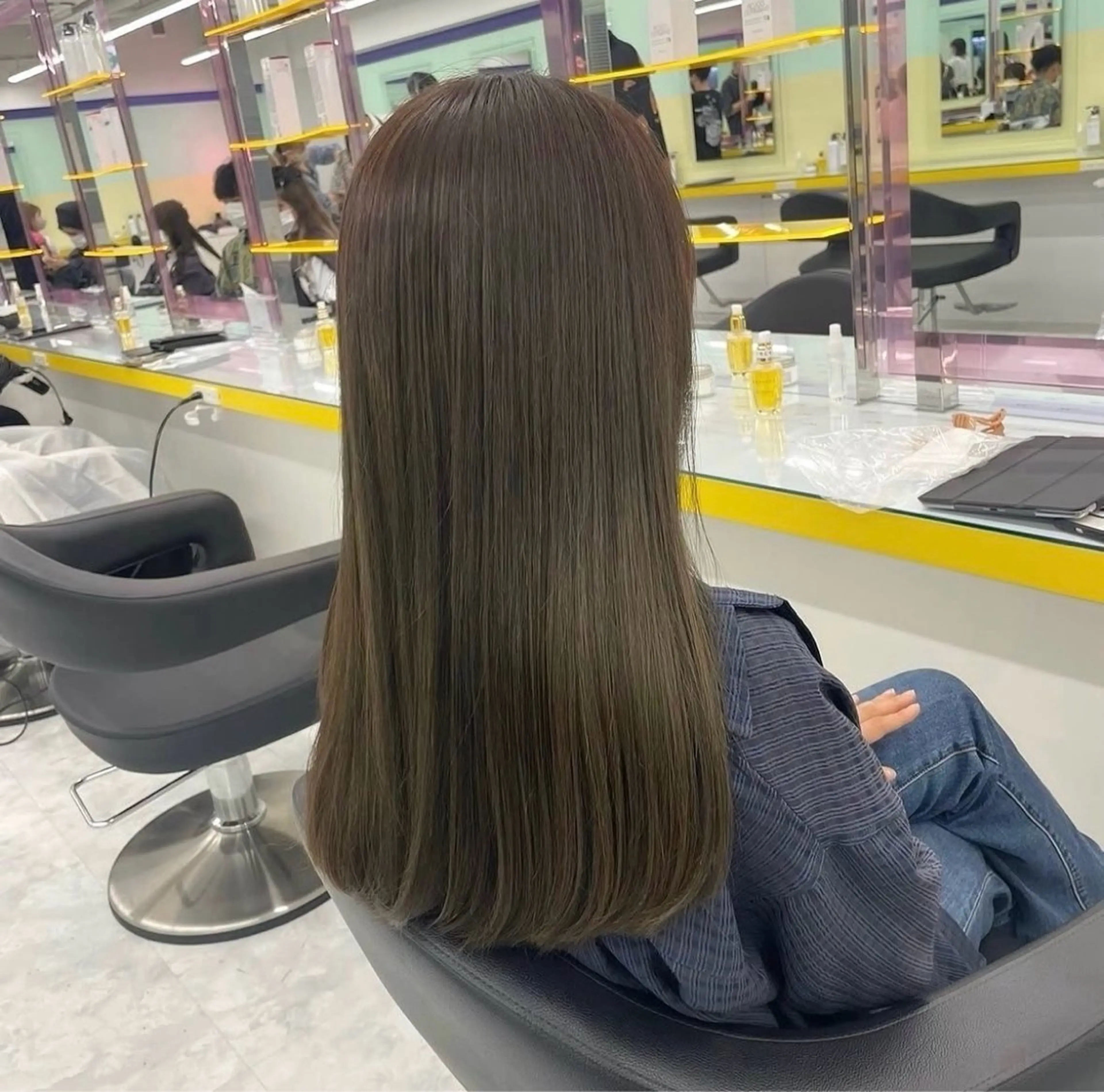 ロング カラー ヘアアレンジ 透明感カラー 韓国風カラー 韓国風ヘア ヘアカラー 渋谷カラーモデル募集 🤍【Ayaka】のヘアスタイル
