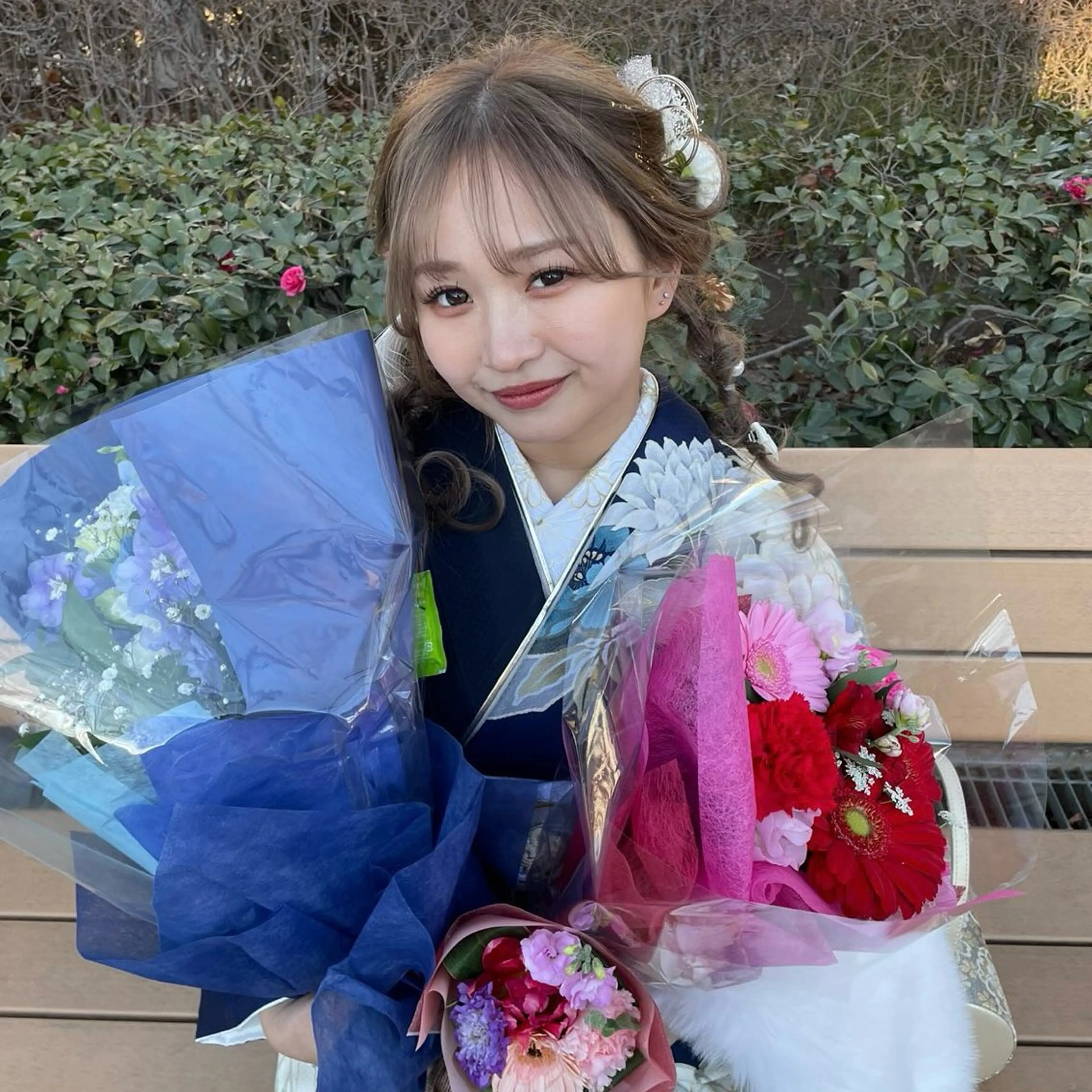 ロング カラー ヘアアレンジ 成人式 ヘアカラー make'sharajukum'clan所属・艶髪/ショートボブ /KYOYAのヘアスタイル