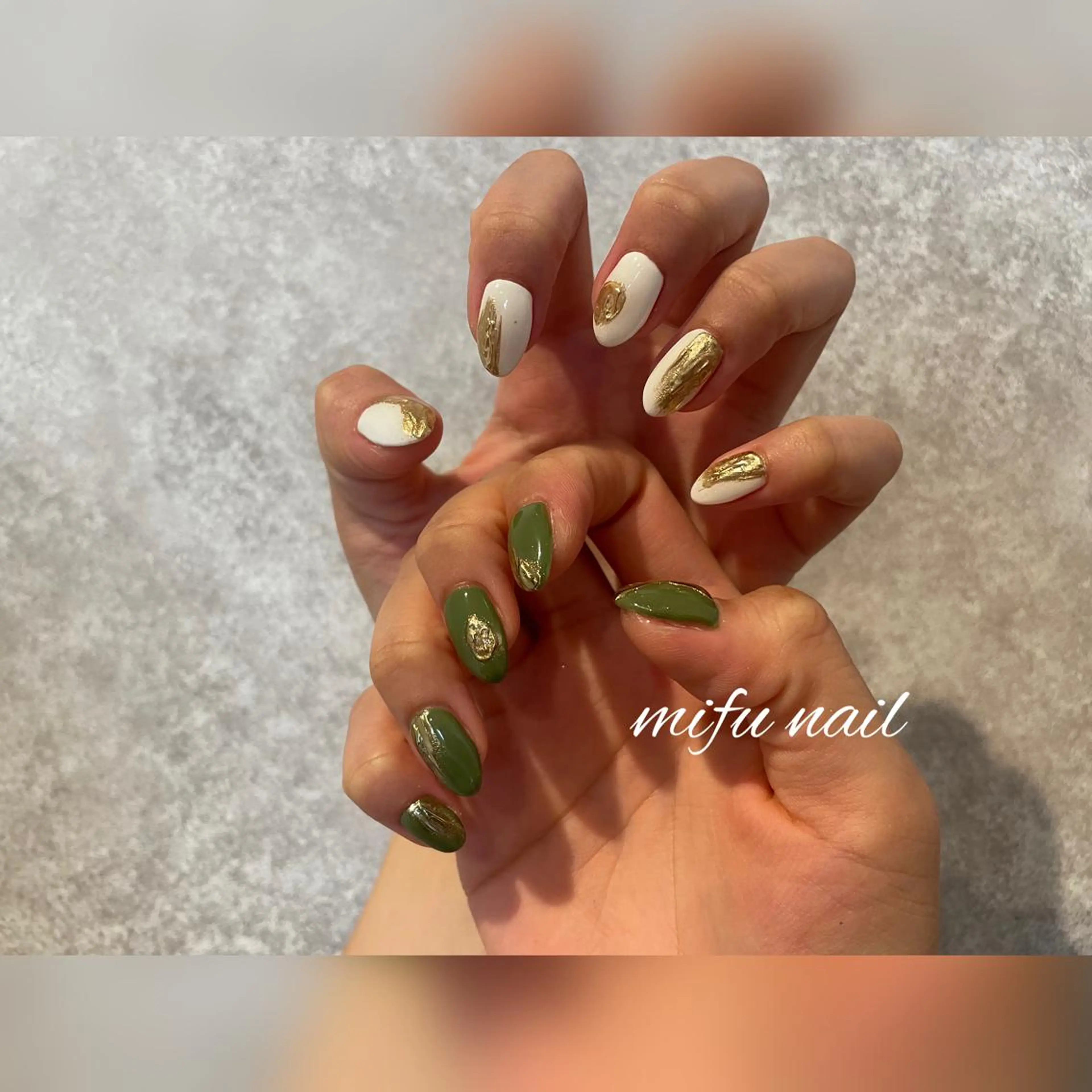 ミディアム ハンドネイル ハンドケア 大田 美笛香のネイルデザイン