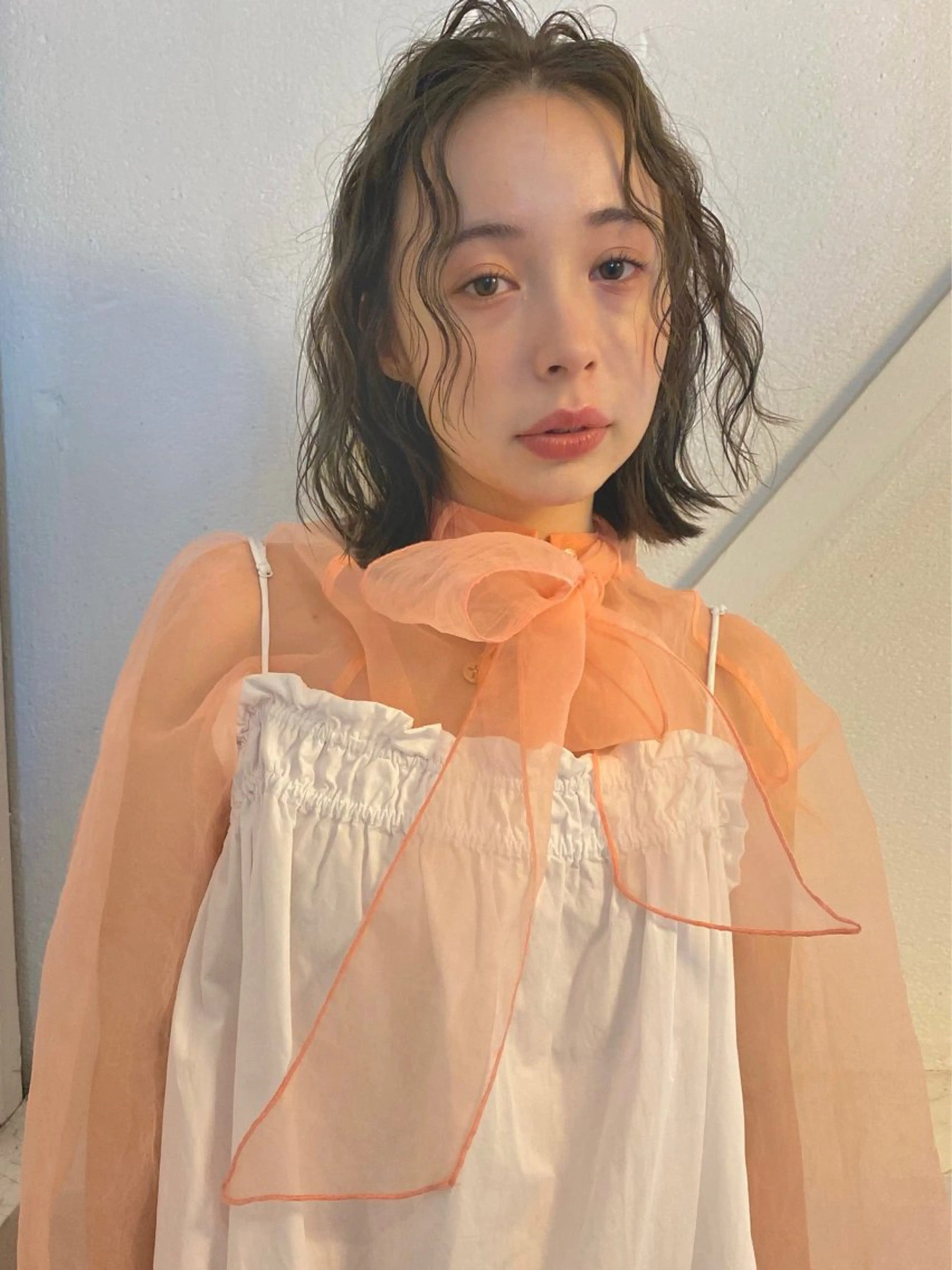 ショート カラー 森貴裕/ベージュ/ パーマ/オリーブのヘアスタイル