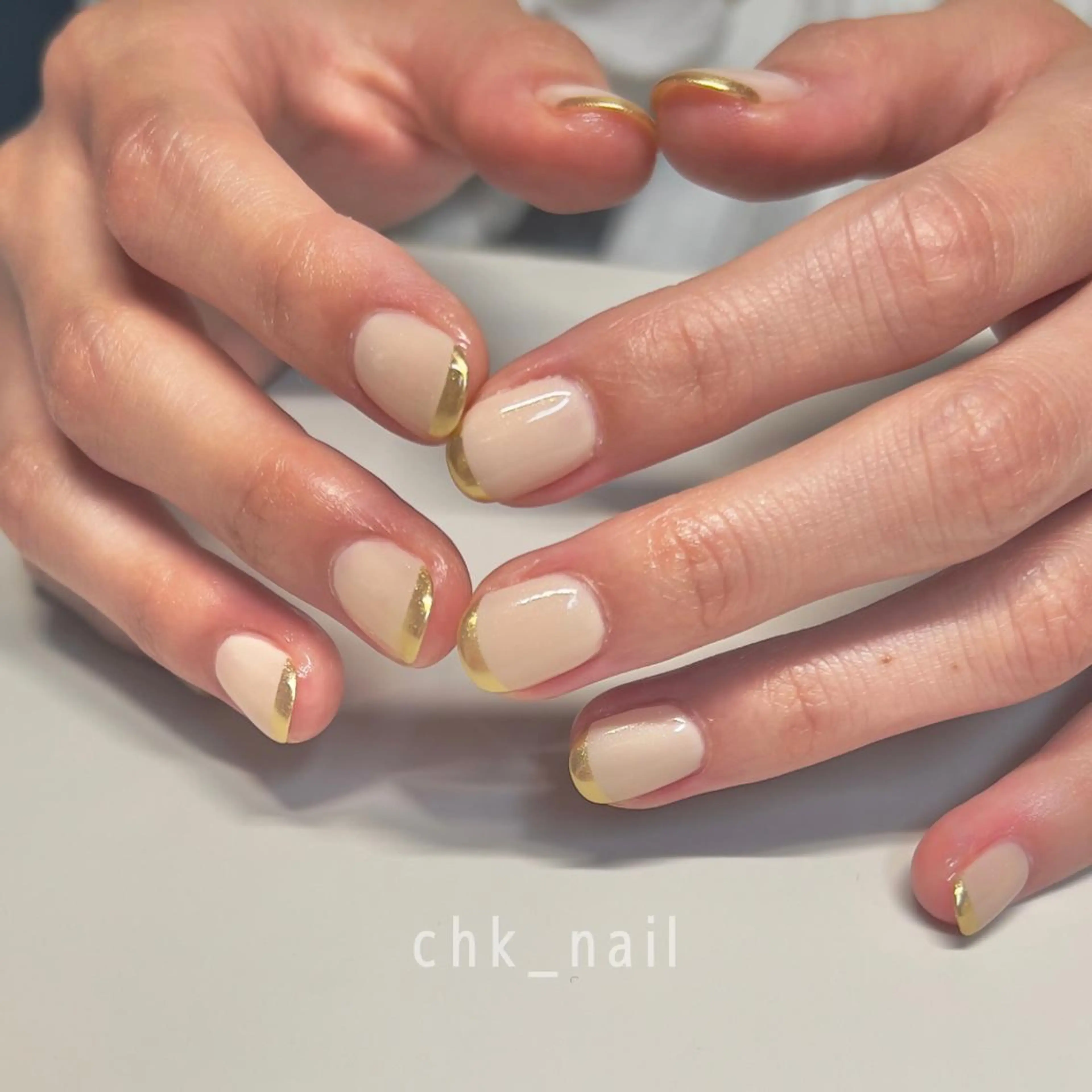 ネイル フレンチネイル ミラーネイル takahashi chikaのネイルデザイン