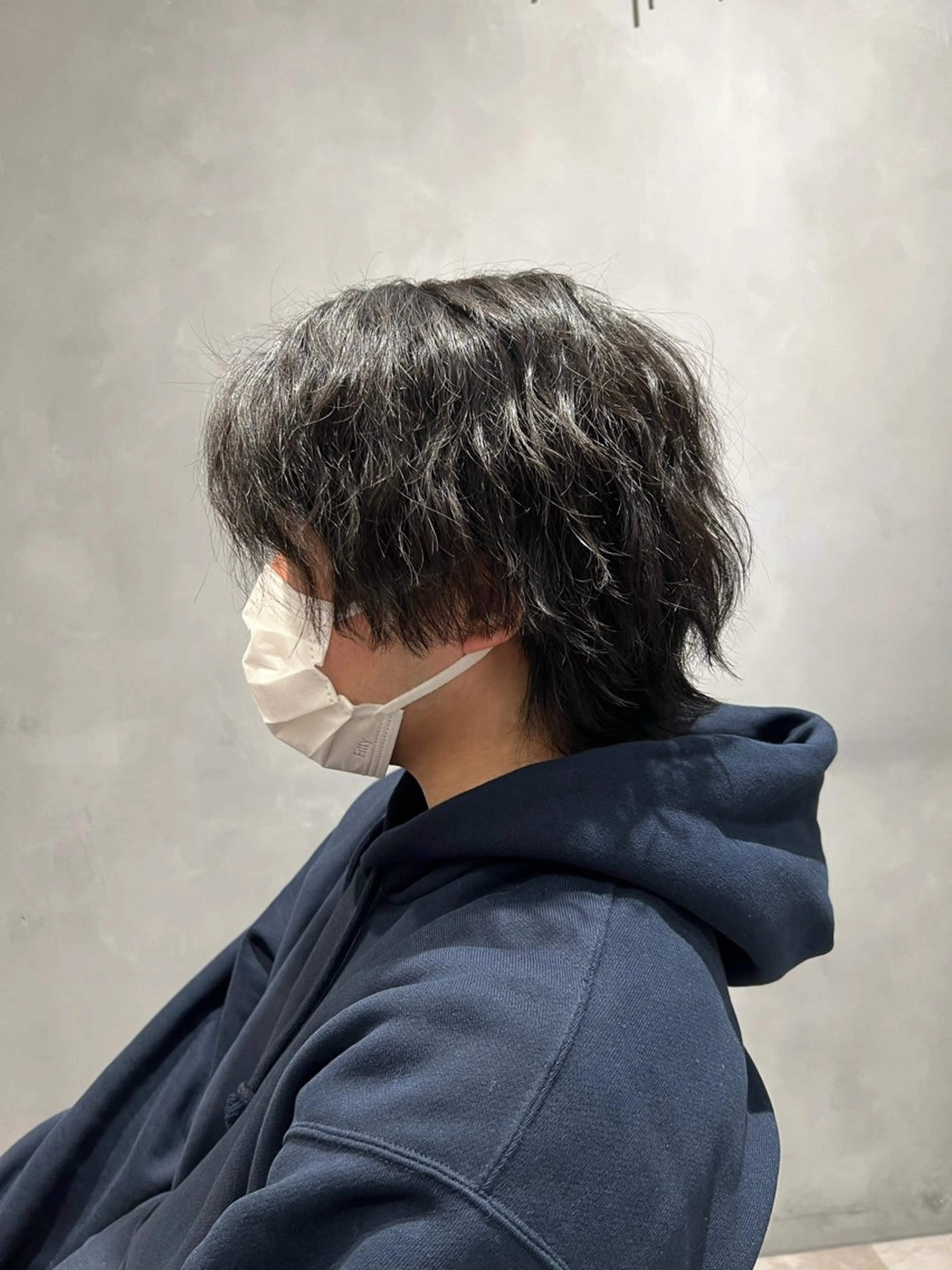 パーマ メンズ センターパート メンズパーマ カット 川畑 和輝 【メンズ専門】のヘアスタイル