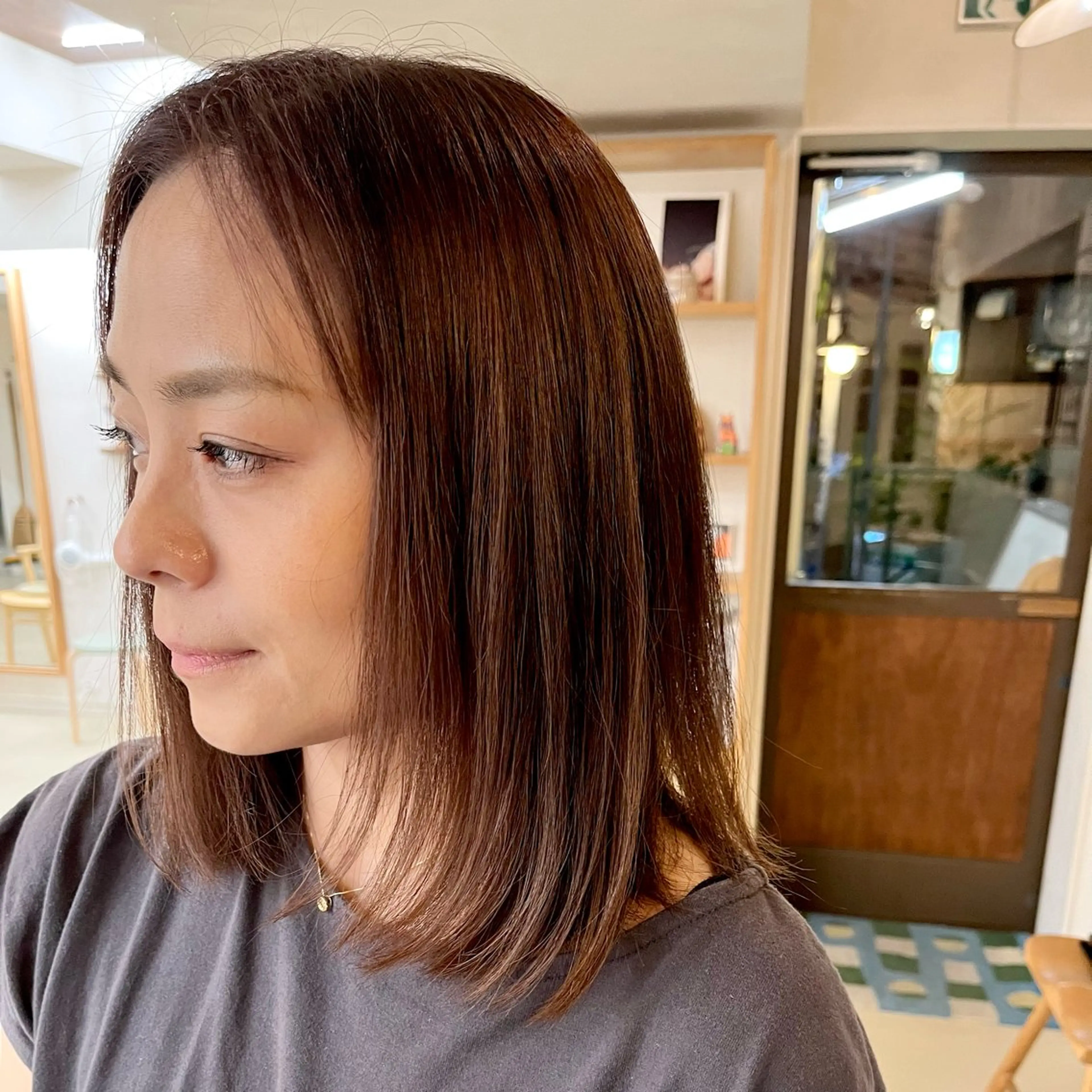 ミディアム カラー 宇野澤 銘のヘアスタイル