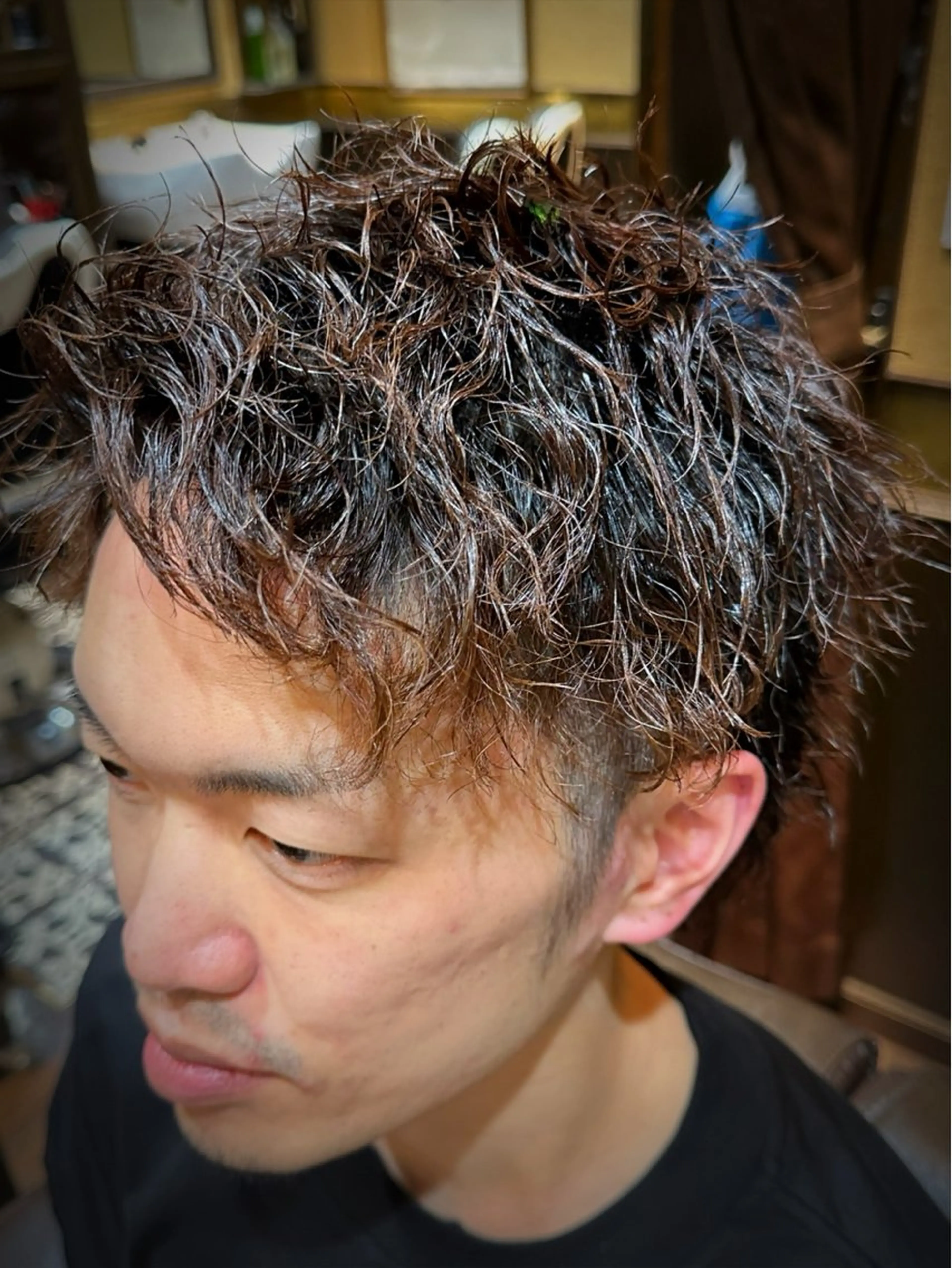 ミディアム 店長💈山田竜太 BARBERのヘアスタイル