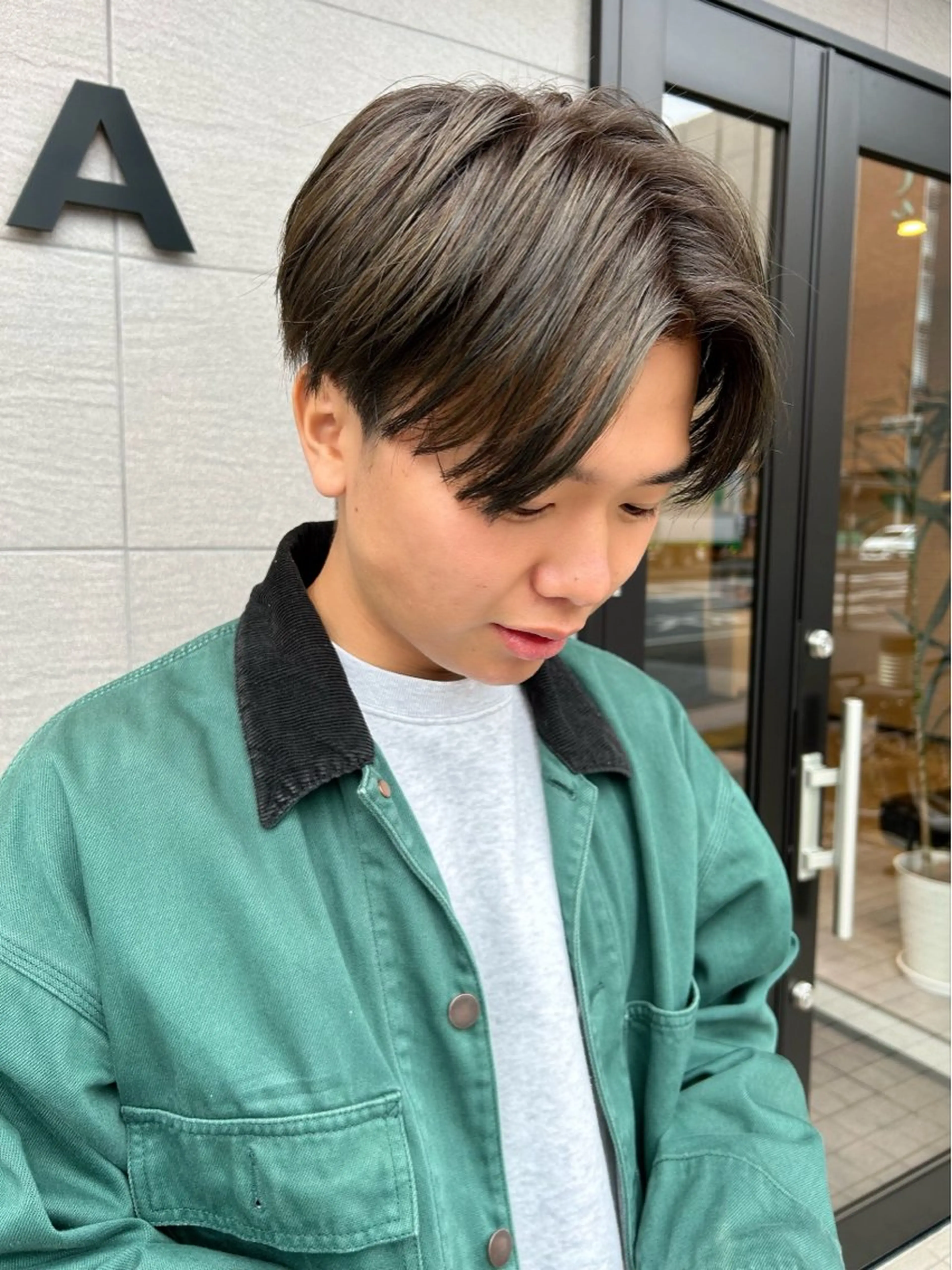 ショート カラー メンズ マッシュ アッシュ アッシュブラウン ブラウンカラー ナカジマ ナナのヘアスタイル