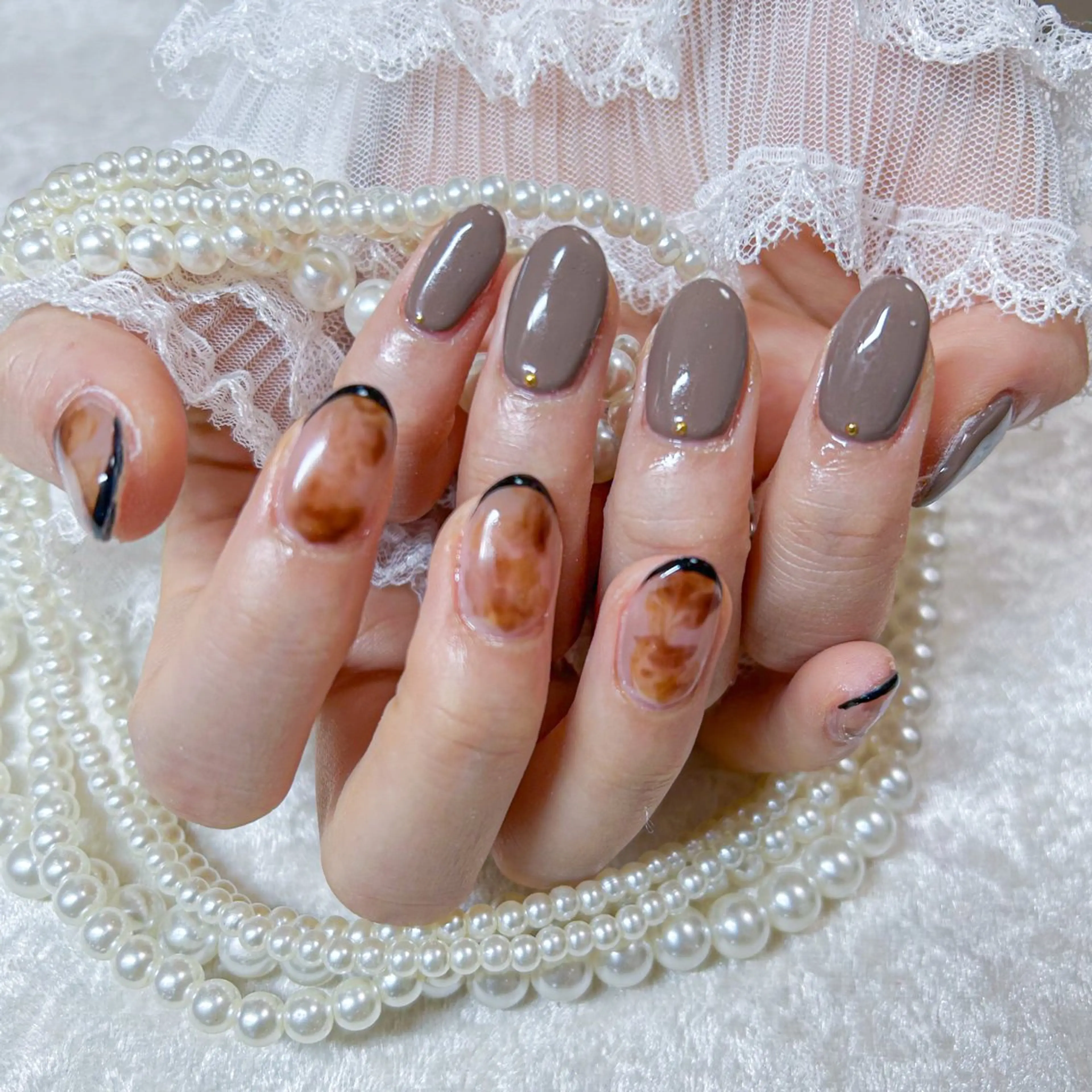 ネイル アートネイル 長さ出し フットネイル 韓国ネイル マグネットネイル ハンドネイル Minami 🍓のネイルデザイン