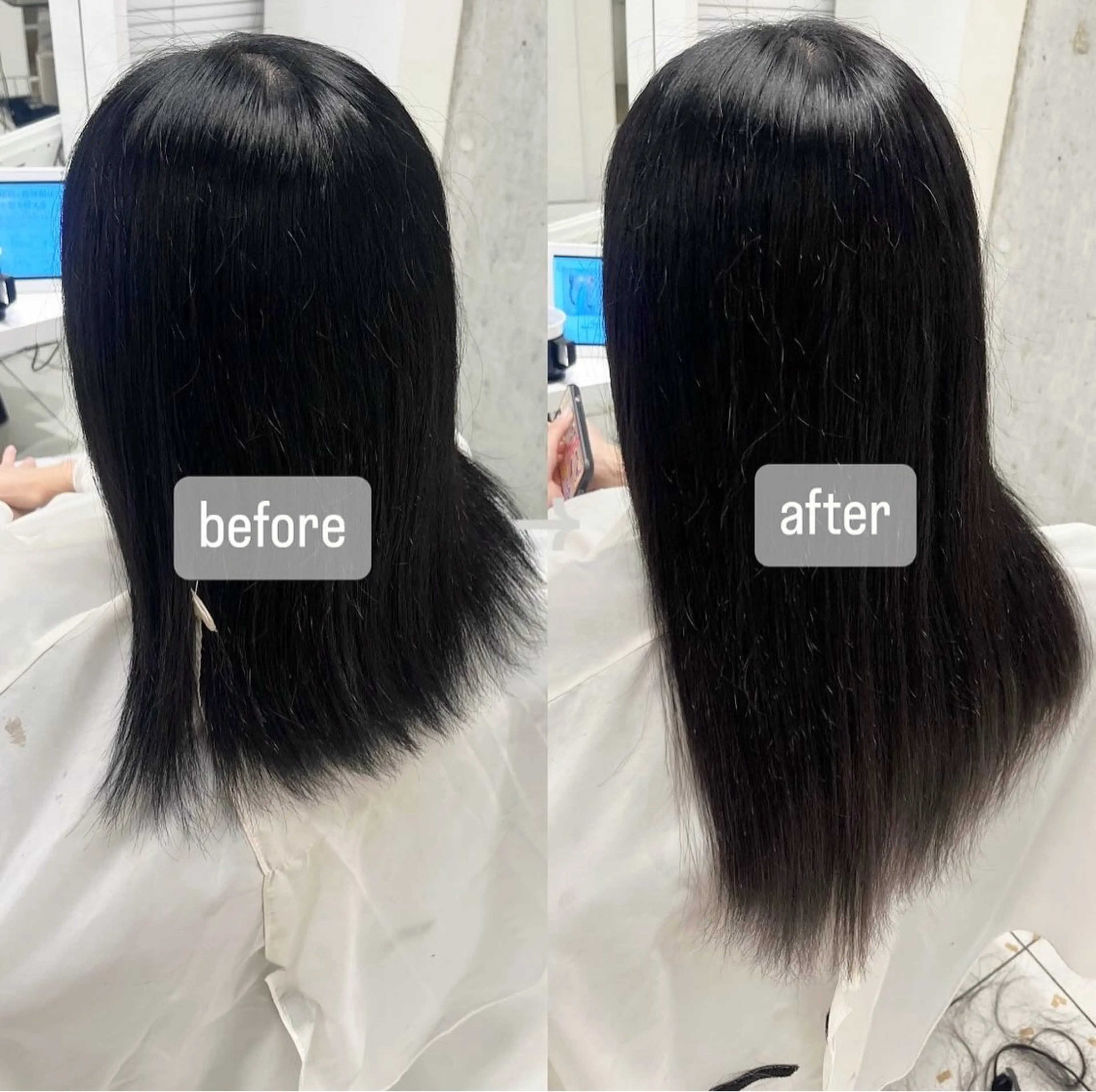 ロング シールエクステ エクステ エクステ りおな/髪質改善/ カラー /平尾のヘアスタイル