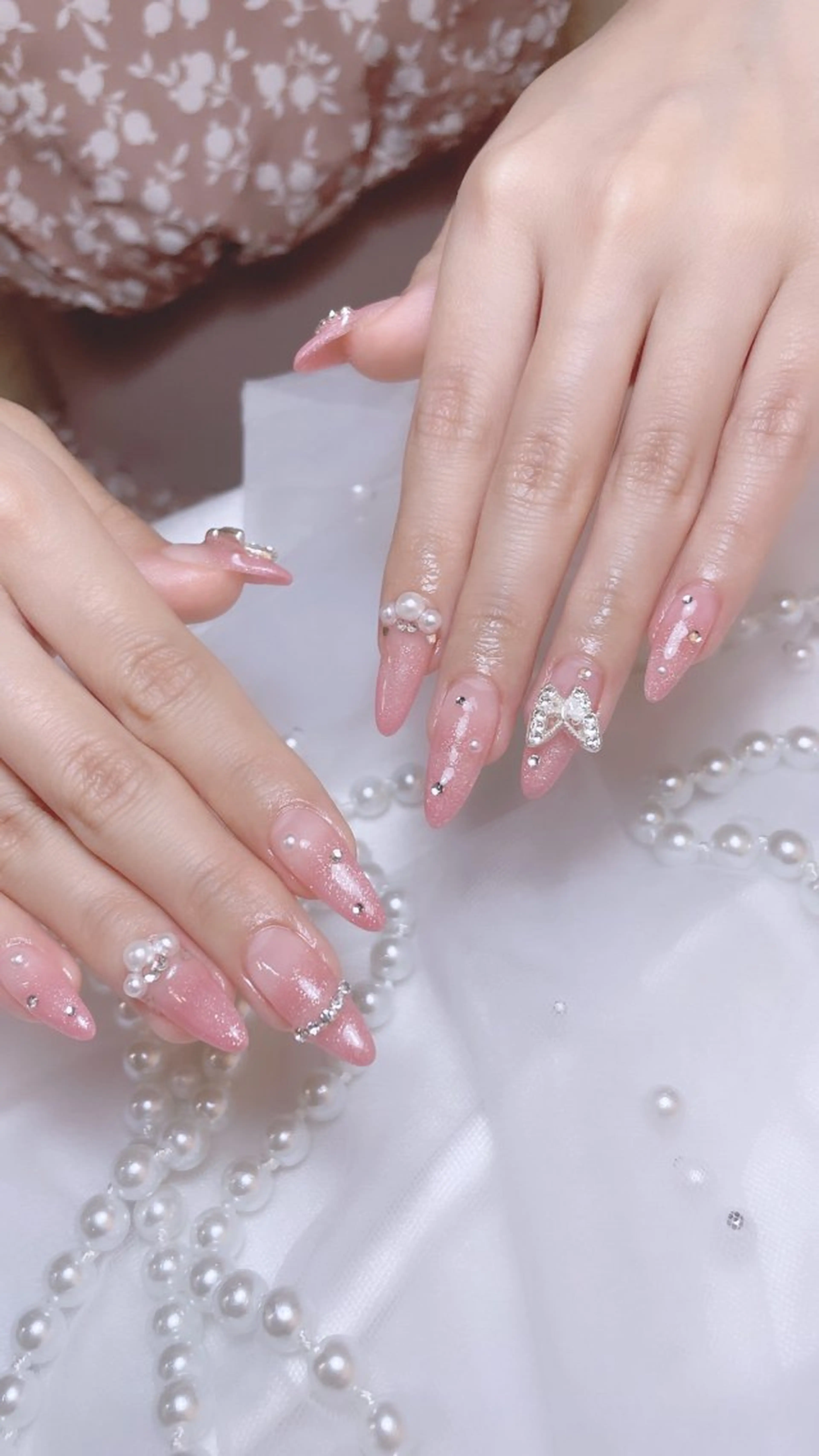 ネイル フットネイル フレンチネイル ジェルネイル ガーリー グラデーション ハンドネイル D.d Nail Moeのネイルデザイン