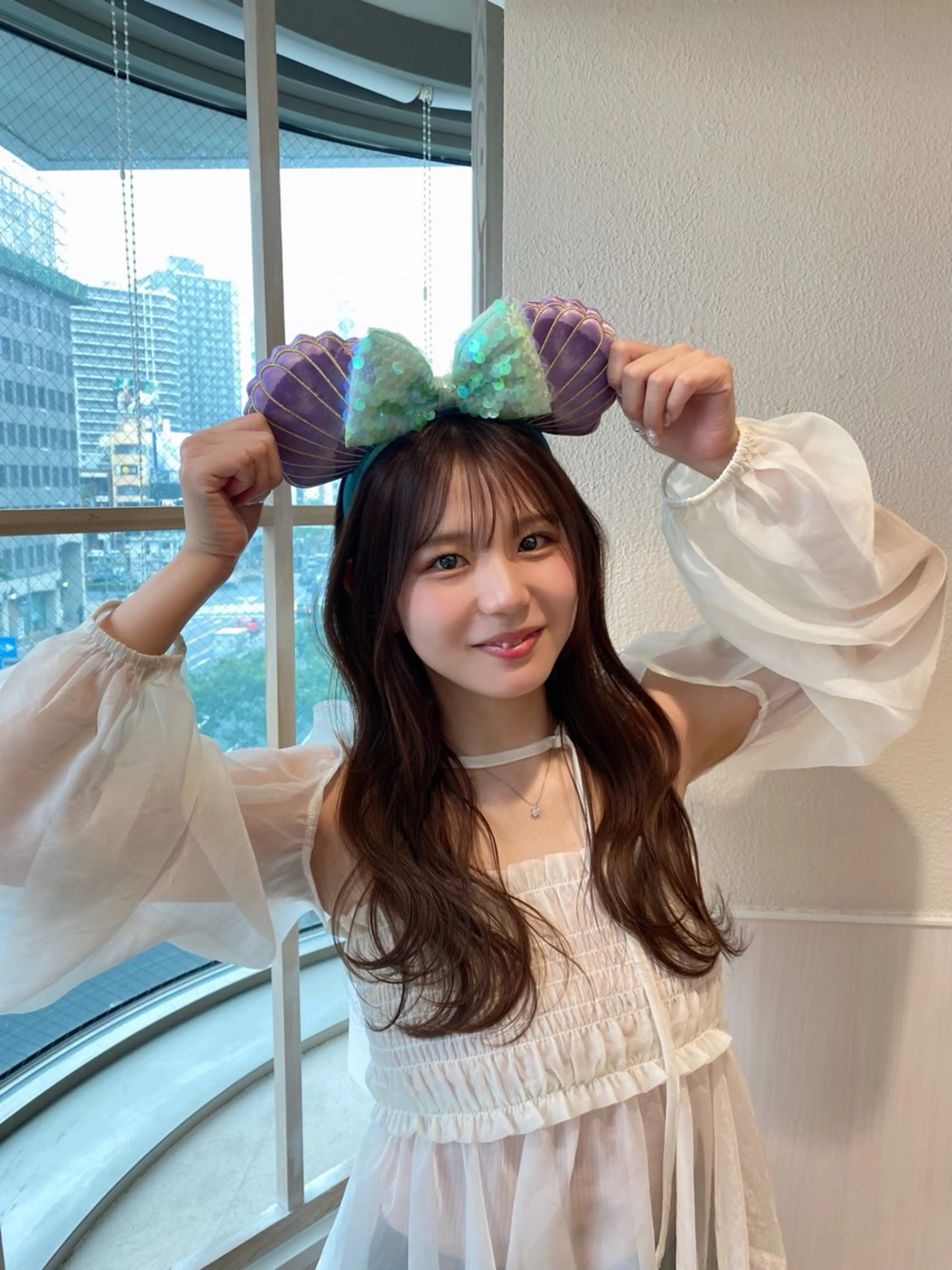 セミロング カラー ヘアアレンジ カット ヘアカラー トリートメント RIHO/愛されモテ /透明感カラーのヘアスタイル
