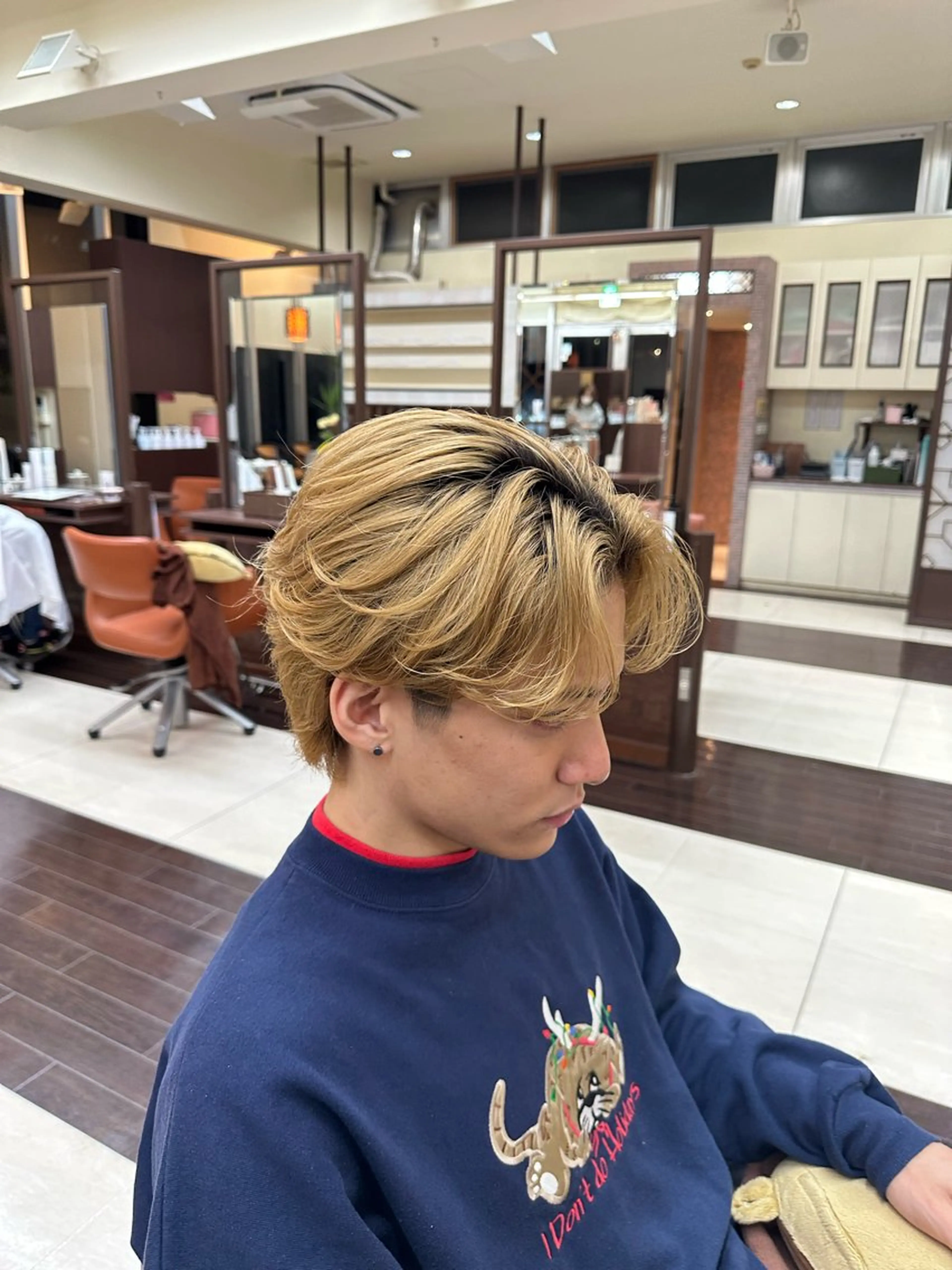 ショート カラー パーマ メンズ センターパート カット ヘアセット 毎月230人担当/ メンズヘア/清和武虎のヘアスタイル