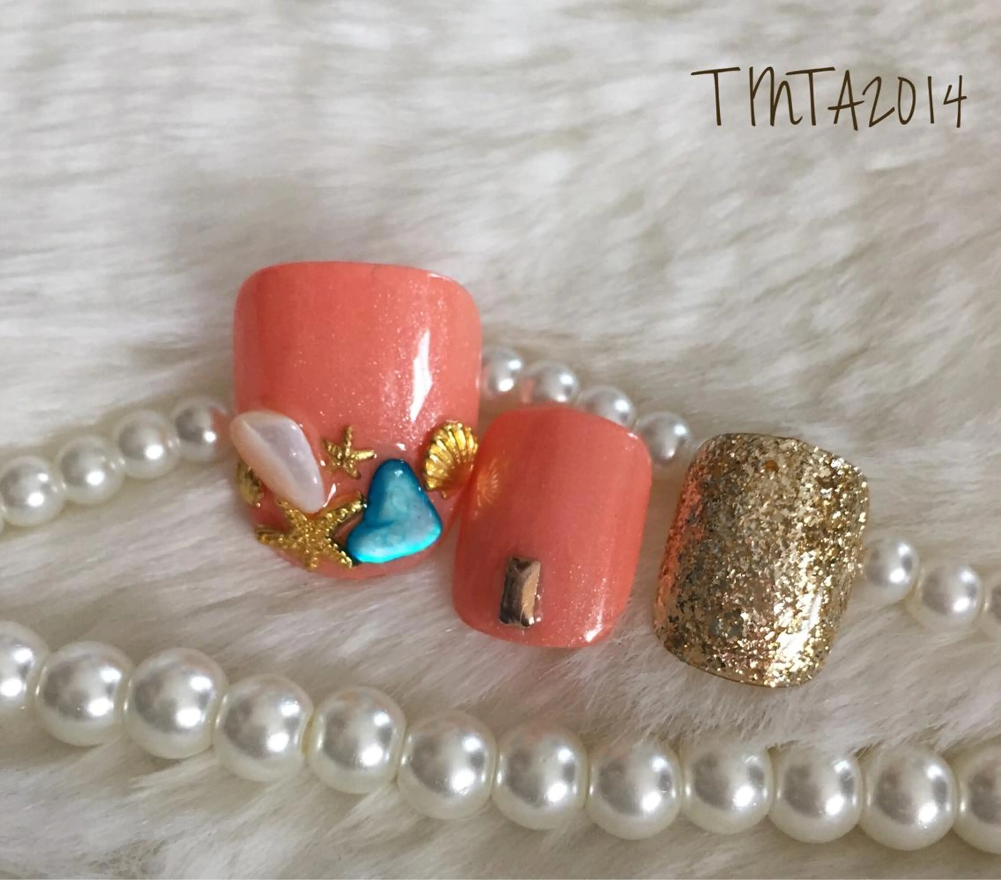 ネイル オレンジ ネイルサロン ティンタ所属・馬場 典子のネイルデザイン