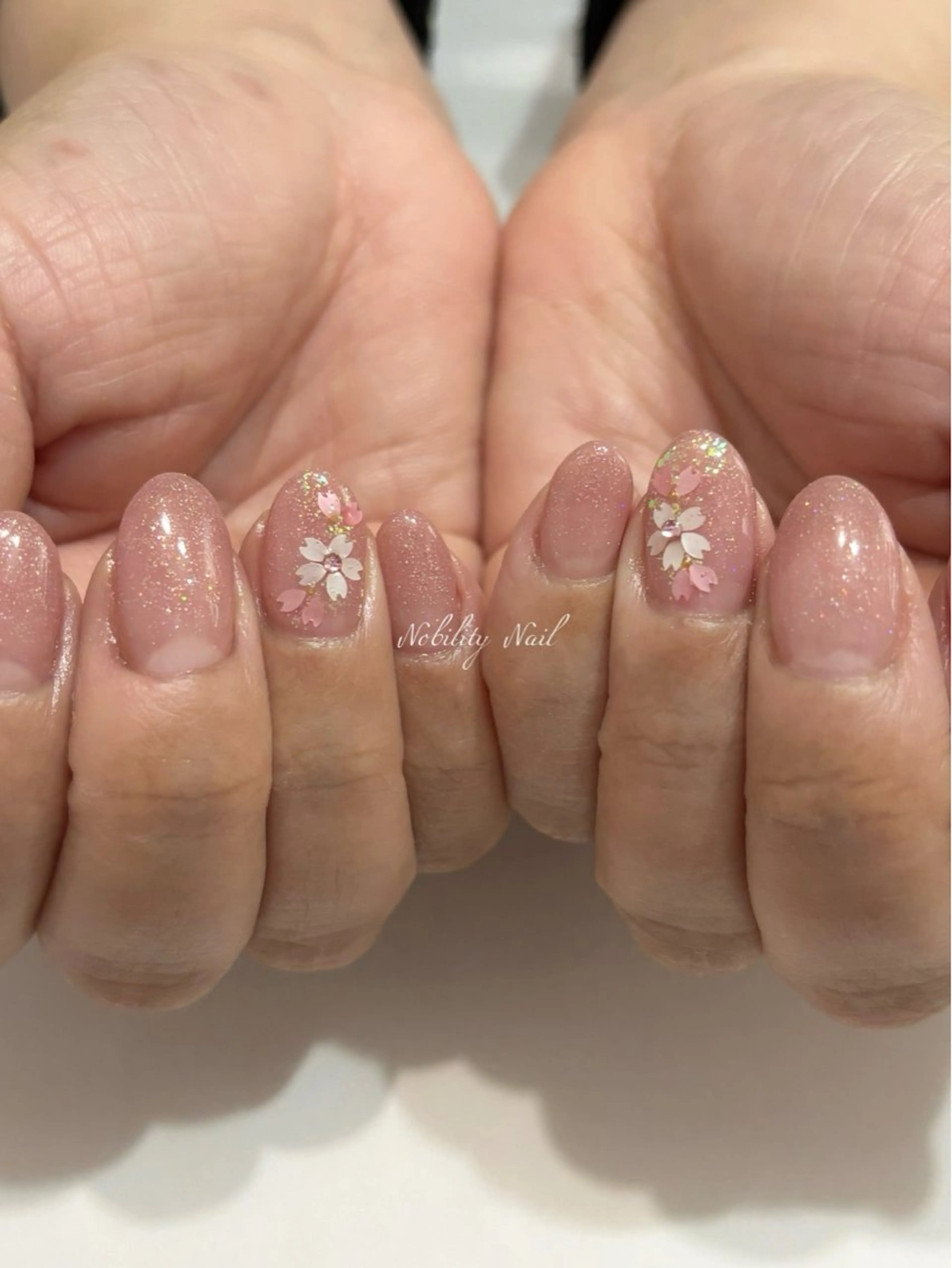 ネイル 桜ネイル ジェルネイル 春ネイル 風口 麻由子のネイルデザイン