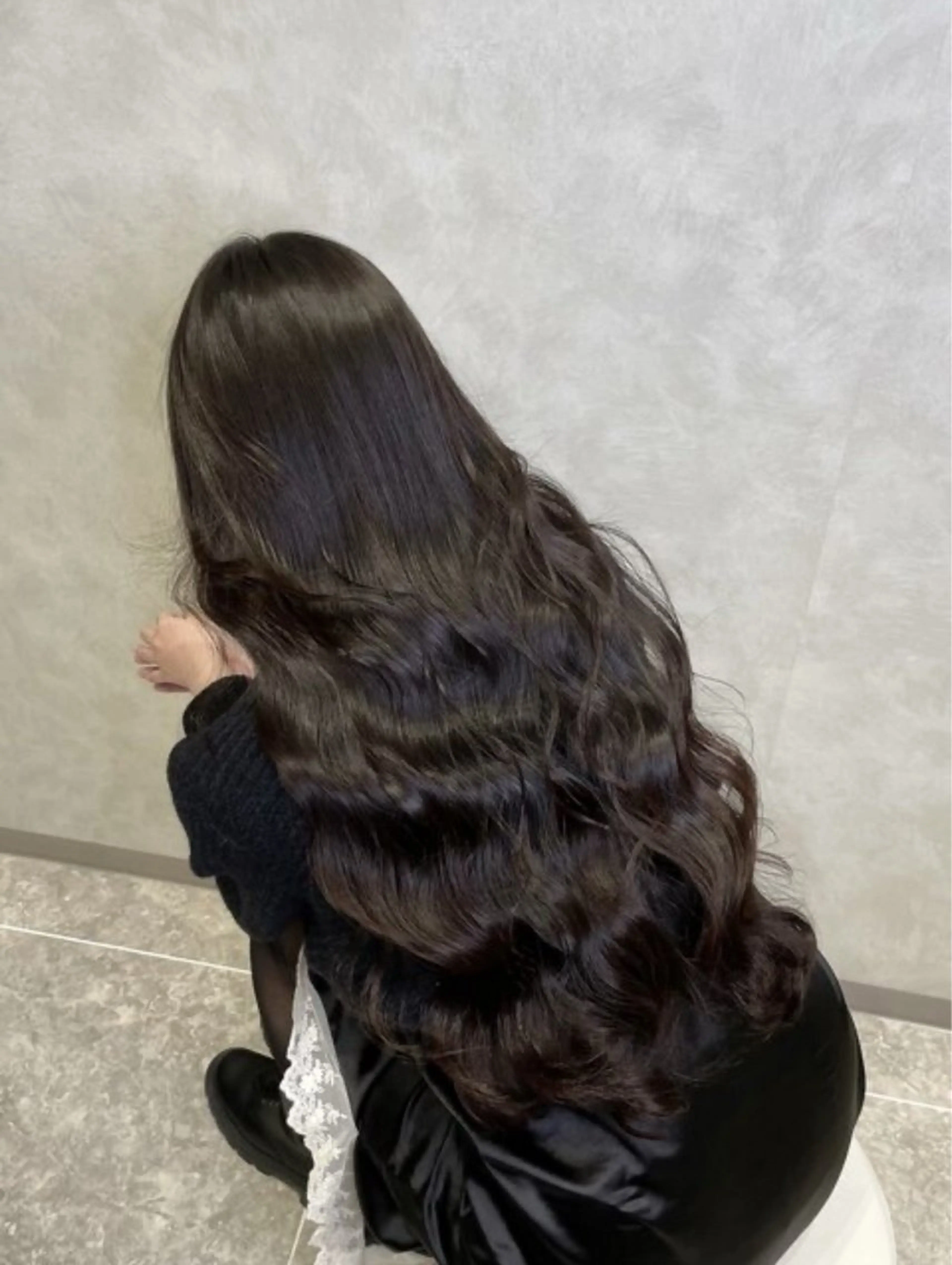 ロング カラー アッシュ アッシュグレー ベージュカラー ブリーチ ブロンド ヘアカラー トリートメント 【美髪ハイトーン】 髪質改善/大和🎀のヘアスタイル