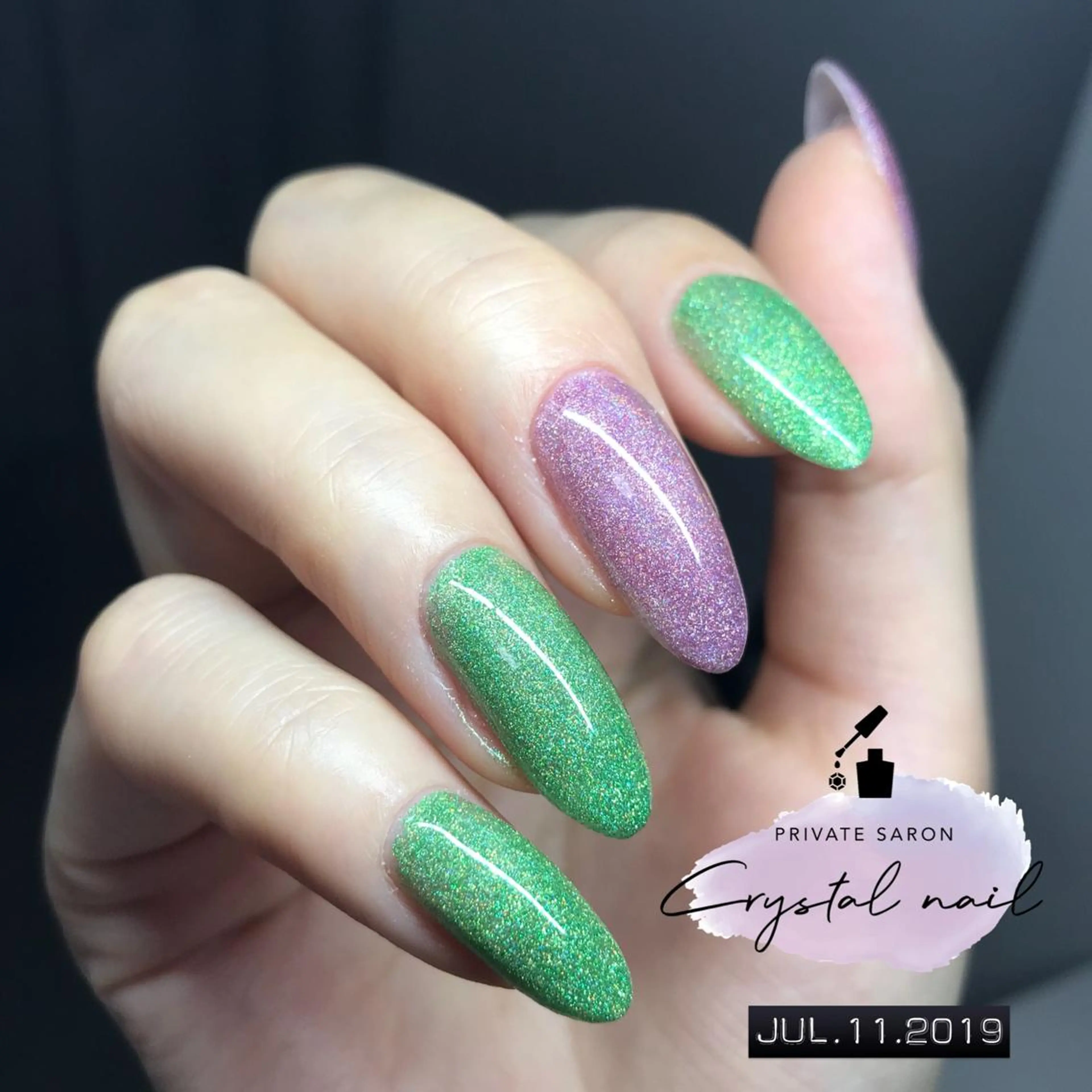ネイル ラメ(グリッター) ハンドネイル SCENERY NAILのネイルデザイン