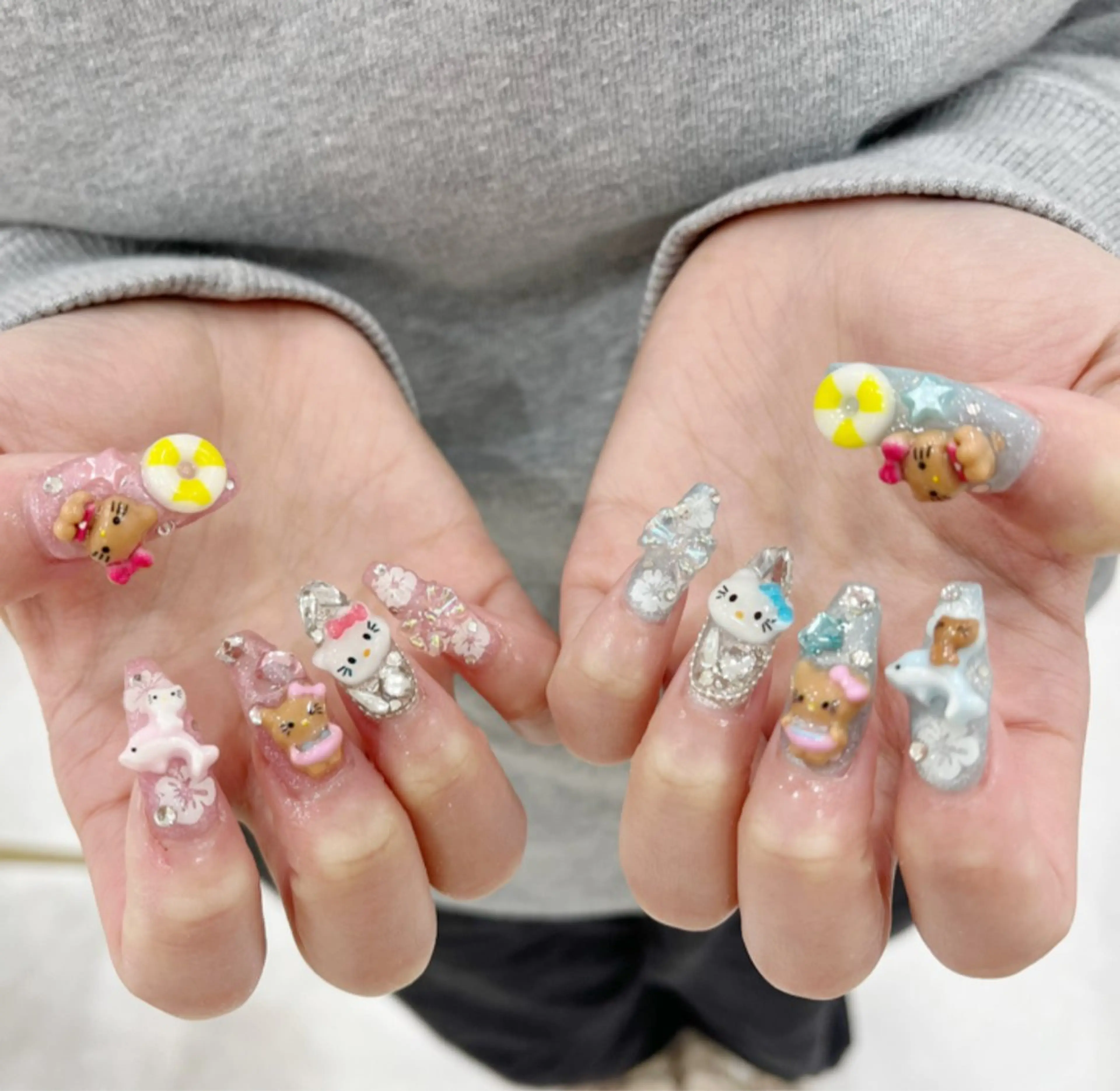 ネイル 長さ出し フットネイル ジェルネイル 韓国ネイル マグネットネイル #Amin nail salonのネイルデザイン