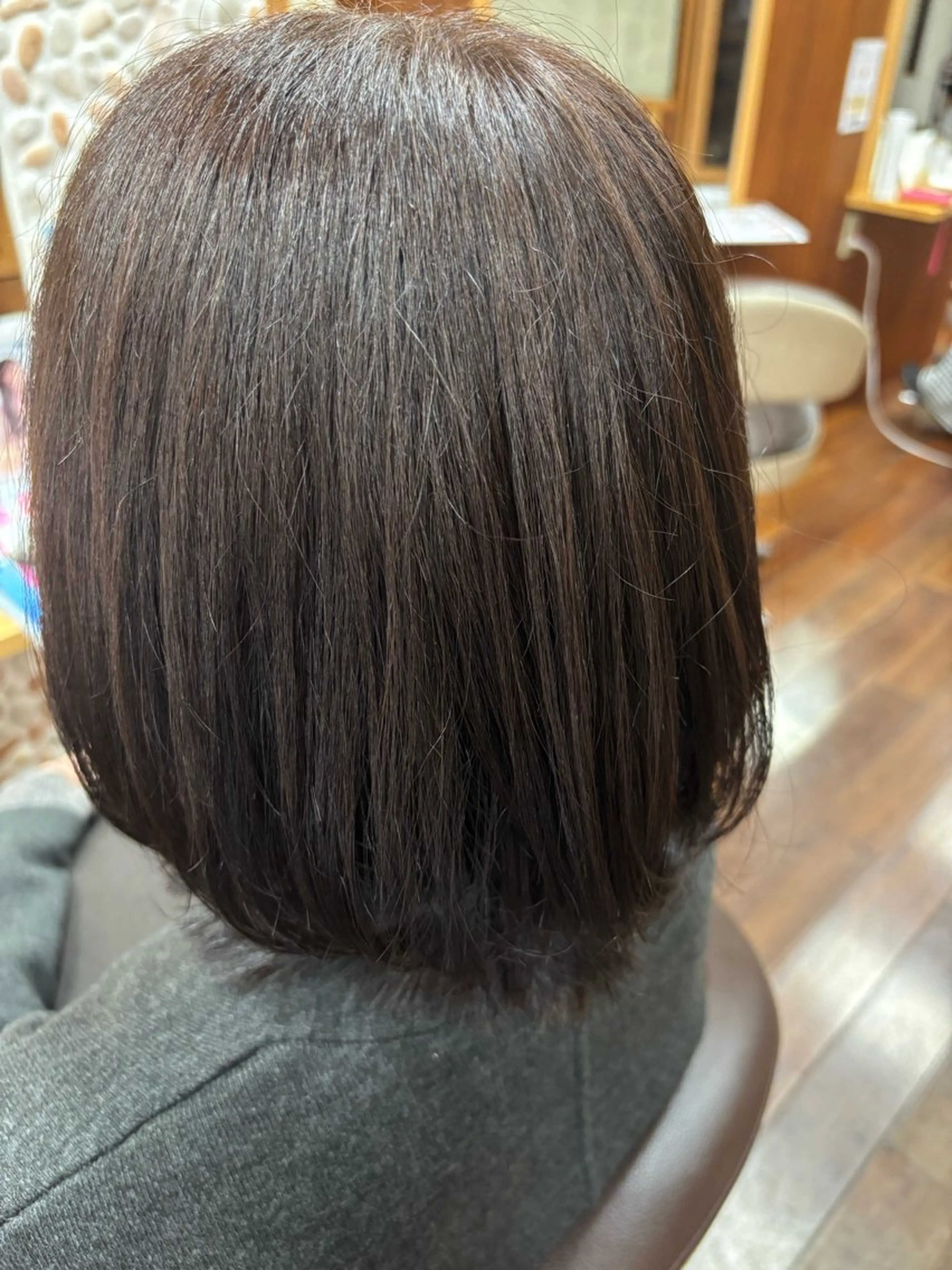 ミディアム カット ヘアカラー よしかわ あいか/京都美容室のヘアスタイル