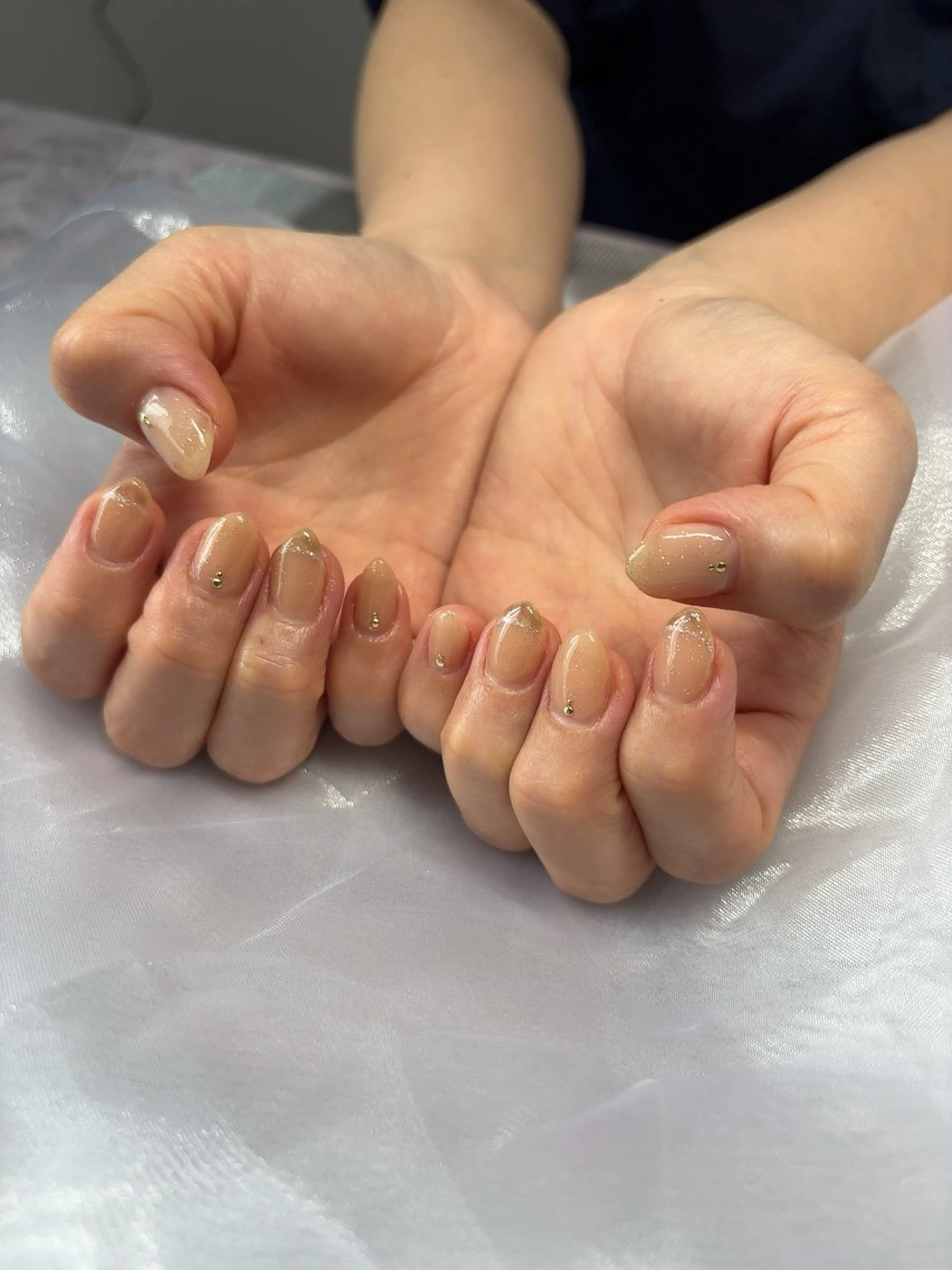 ネイル フレンチネイル ラメ(グリッター) シンプルネイル Nail Salon __j  Shinoのネイルデザイン