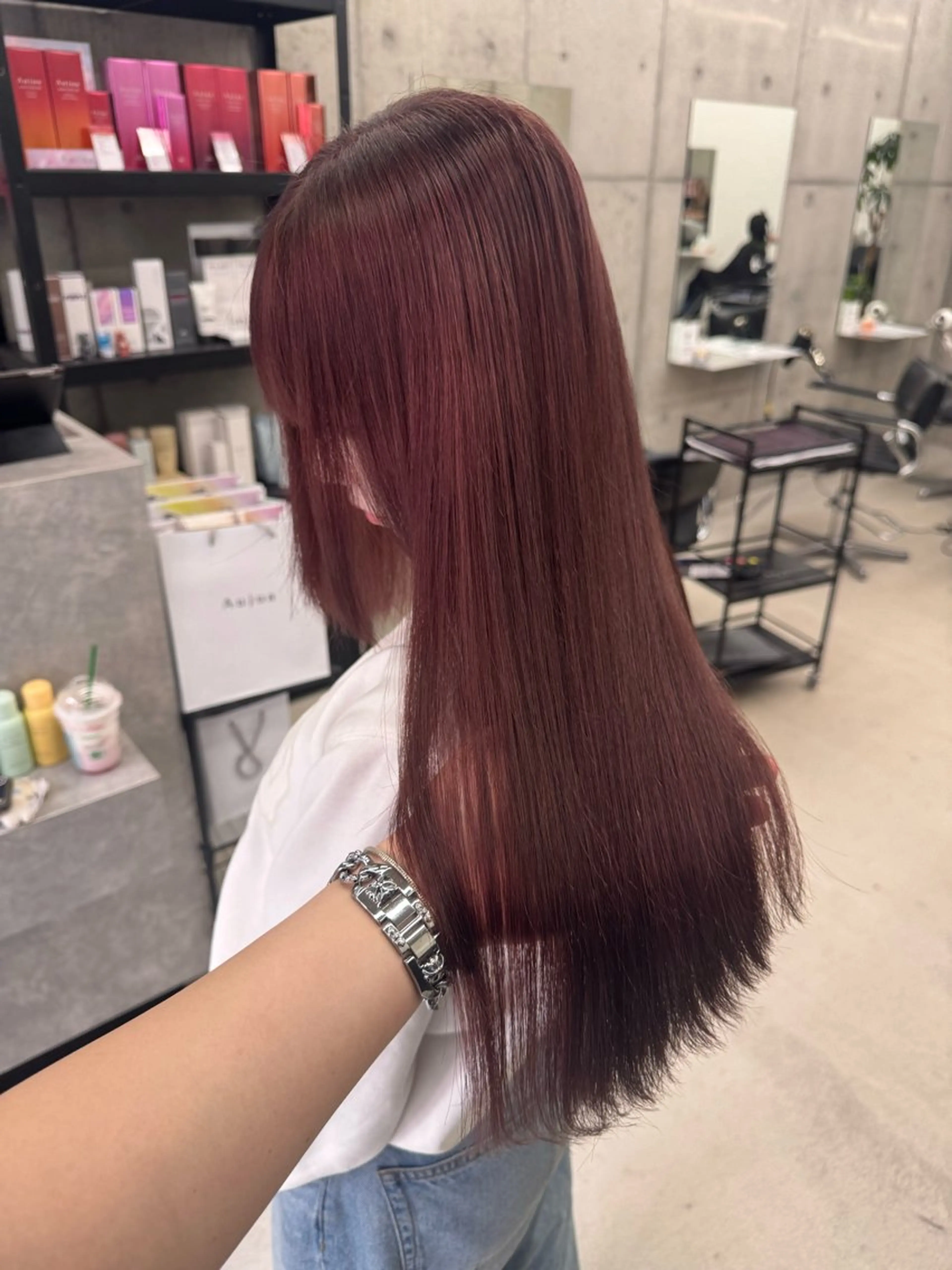 カラー ヘアカラー Asami／名古屋／ ハイトーン／デザインのヘアスタイル