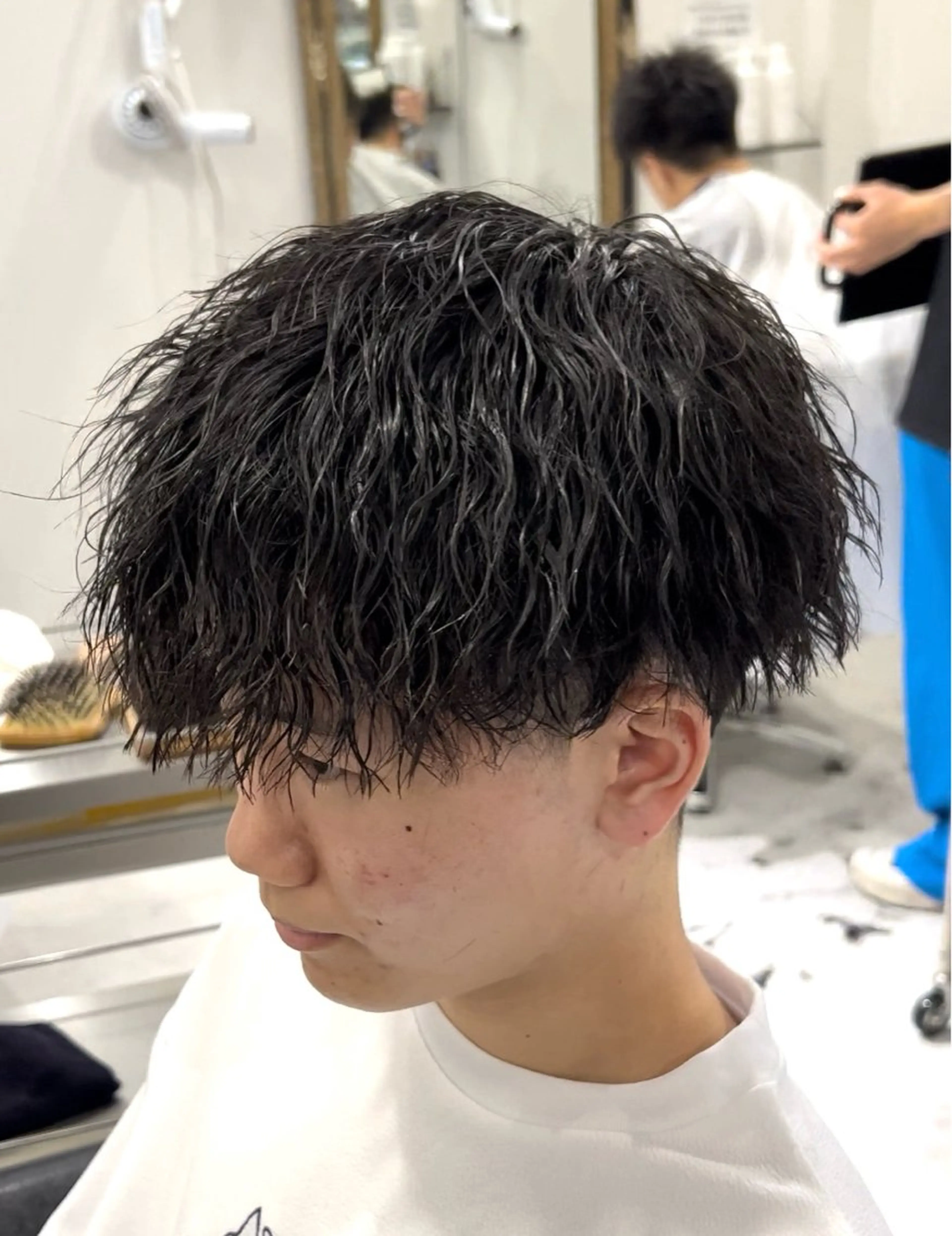 ショート パーマ メンズ メンズパーマ ツイストスパイラルパーマ スパイラルパーマ カット パーマ フウト/メンズカット /メンズパーマのヘアスタイル