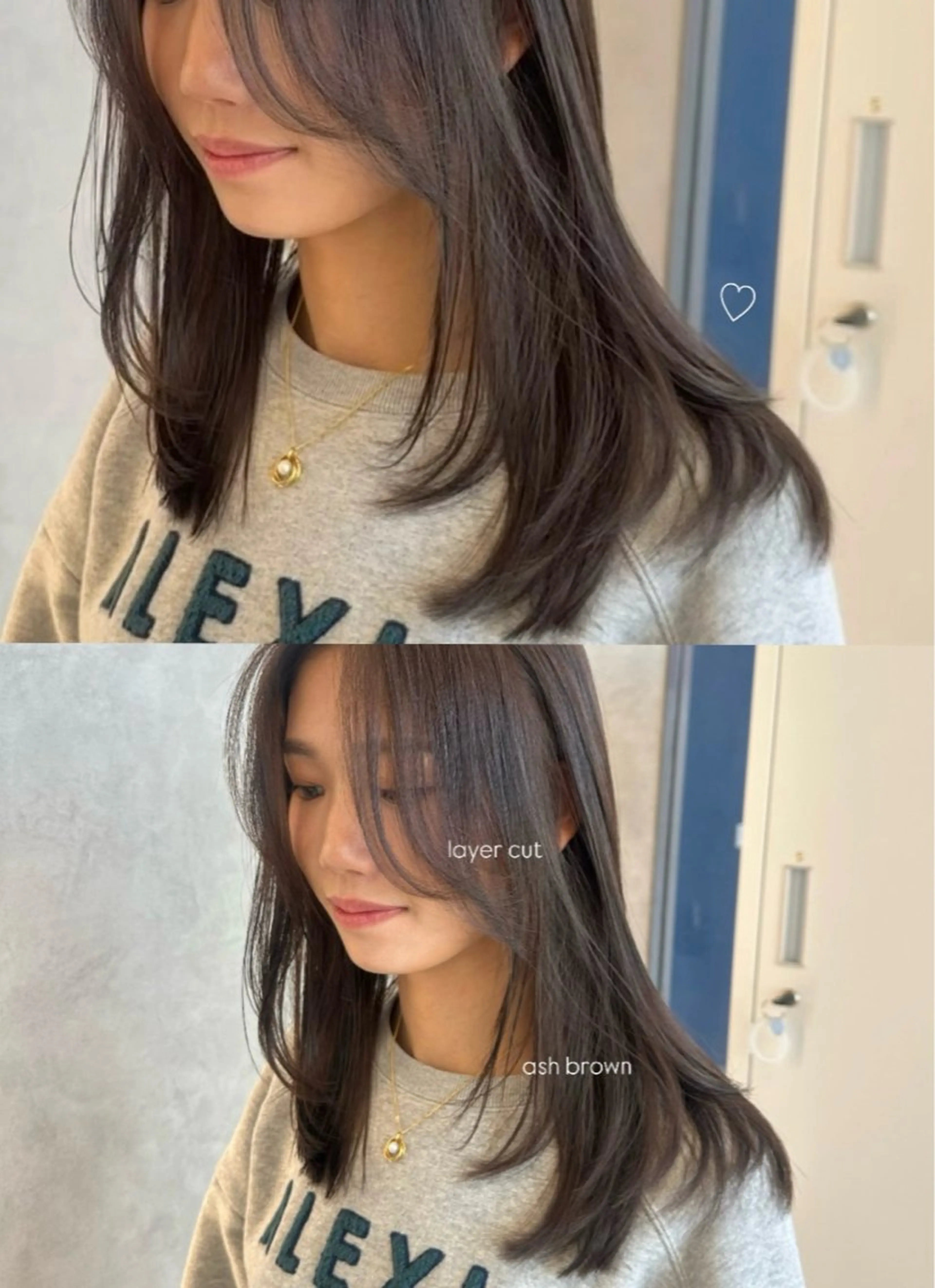 セミロング カラー 似合わせカット 骨格補正カット/ 宮城麗可のヘアスタイル