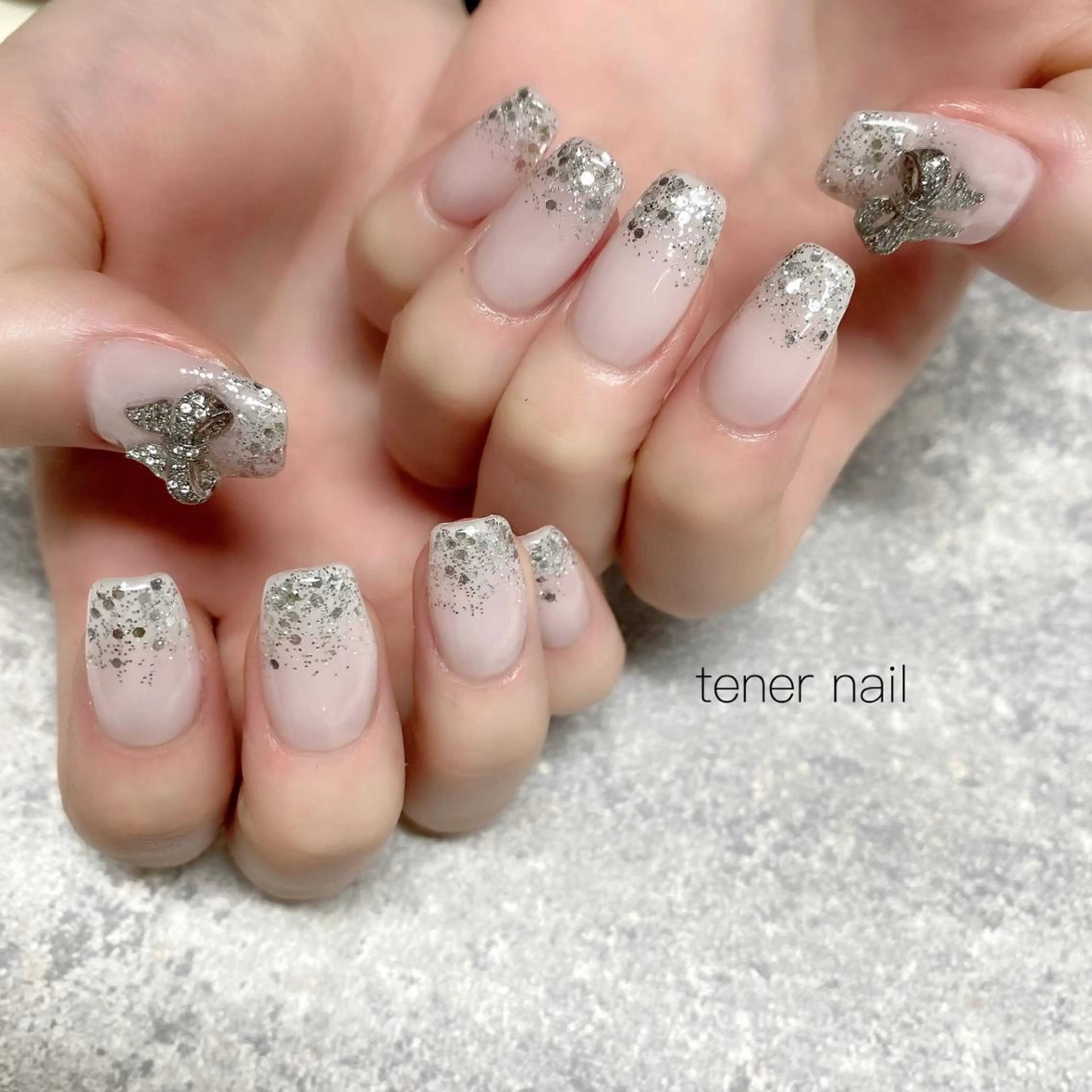 ネイル リボン スカルプネイル tener  nail  テネルネイル所属・テネルネイル tener nailのネイルデザイン