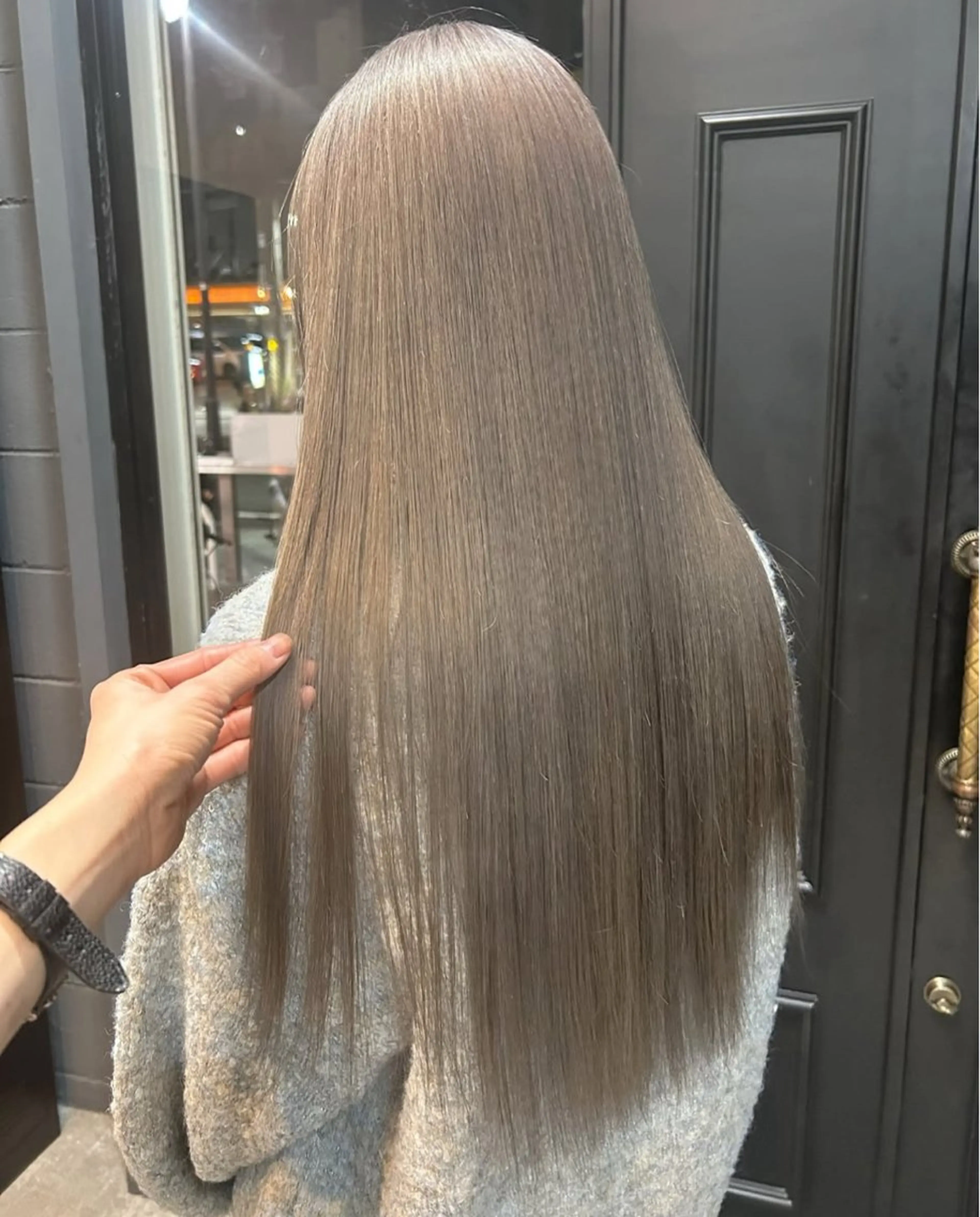 ロング カラー グレージュ miharu‪‪/ ハイトーン/複雑履歴のヘアスタイル