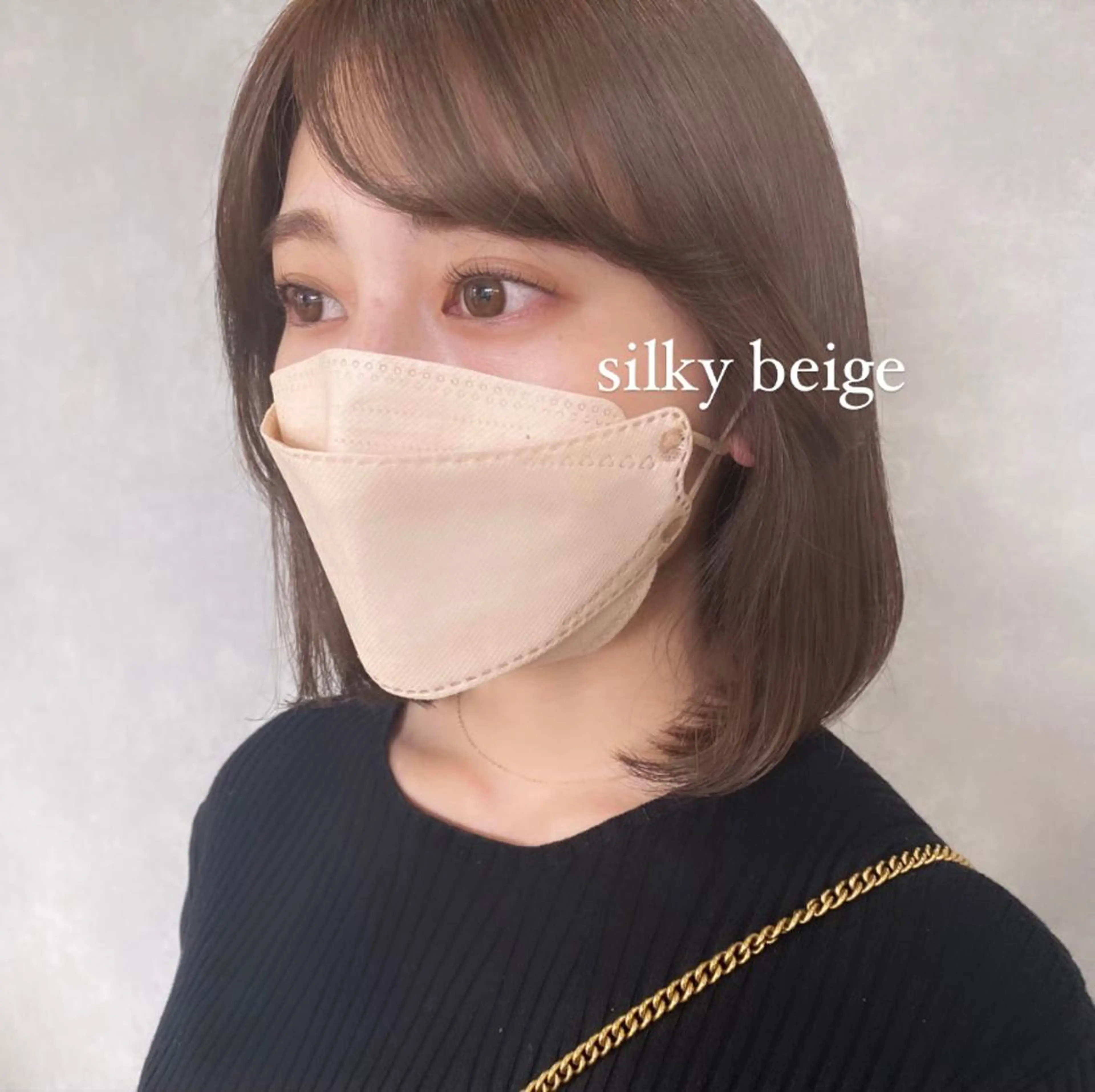 ミディアム カット ヘアカラー トリートメント mood alissaのヘアスタイル