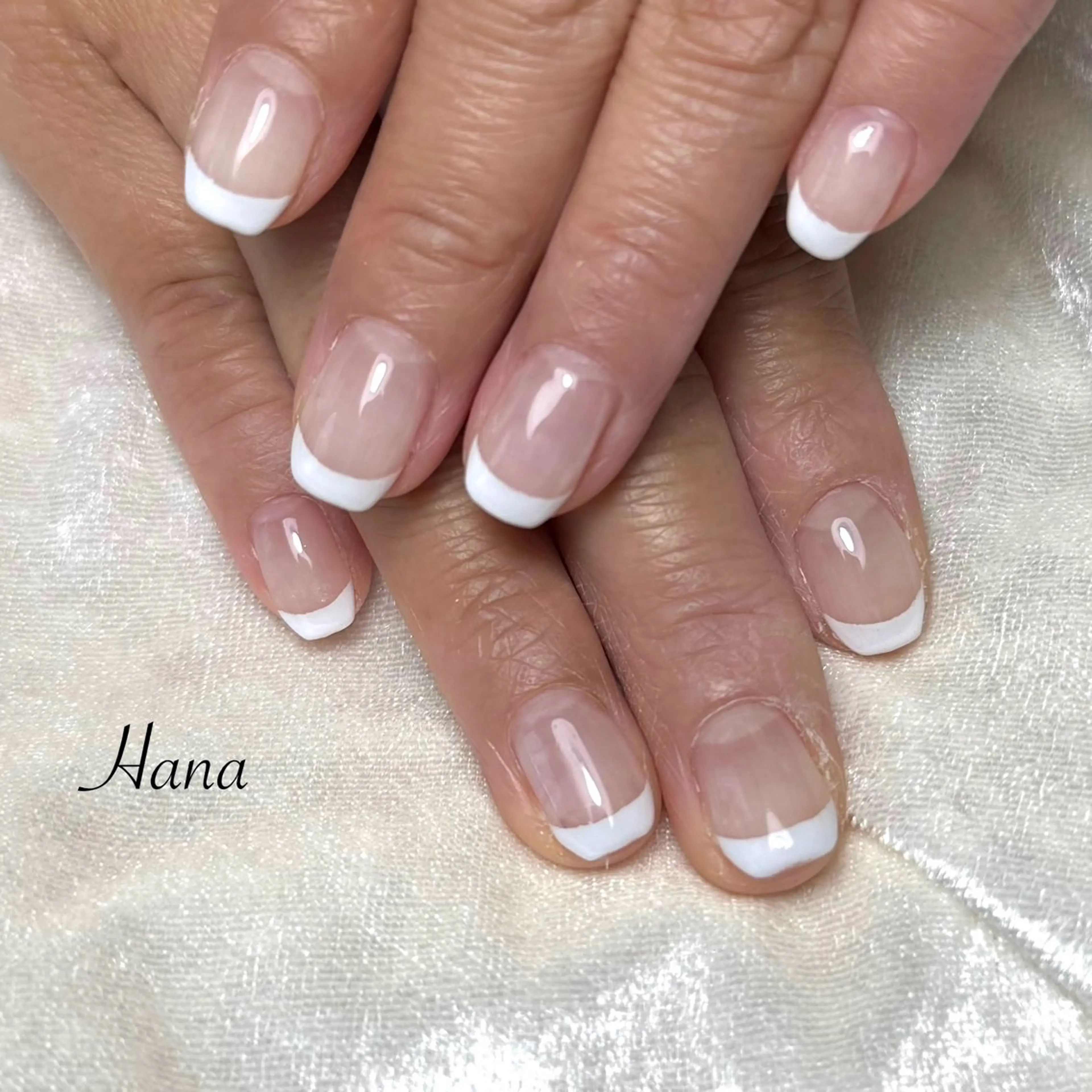 ネイル フレンチネイル ハンドネイル Hana_ Rieのネイルデザイン