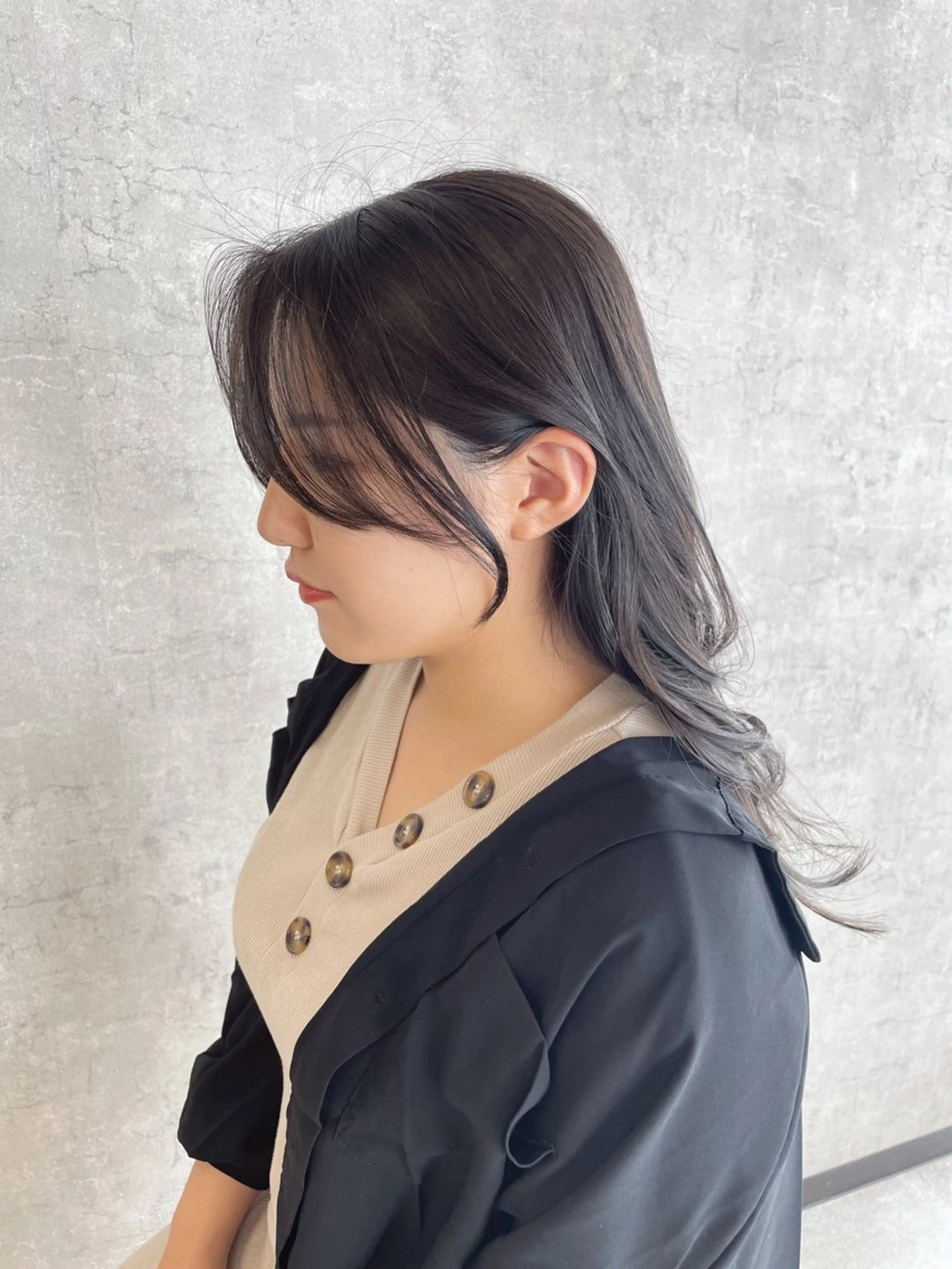 セミロング 顔まわりレイヤー 顔周りカット 姫カット 髪質改善 韓国風ヘア カット トリートメント トレンド韓国ヘア 🇰🇷のんのヘアスタイル