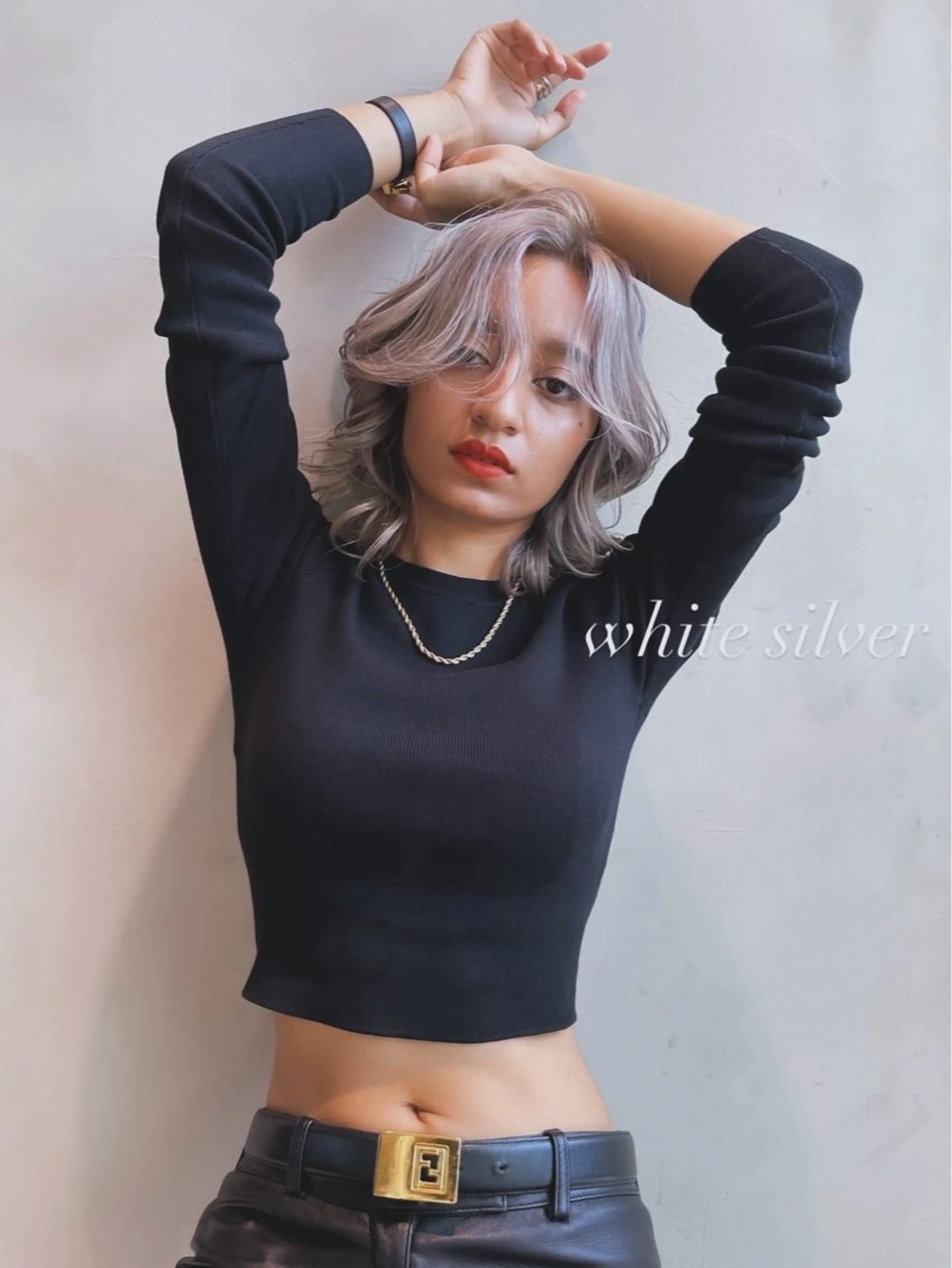 ミディアム カラー カット ヘアカラー トリートメント ヘアセット 💜ハイトーン💛 マジカルかいちゃんのヘアスタイル