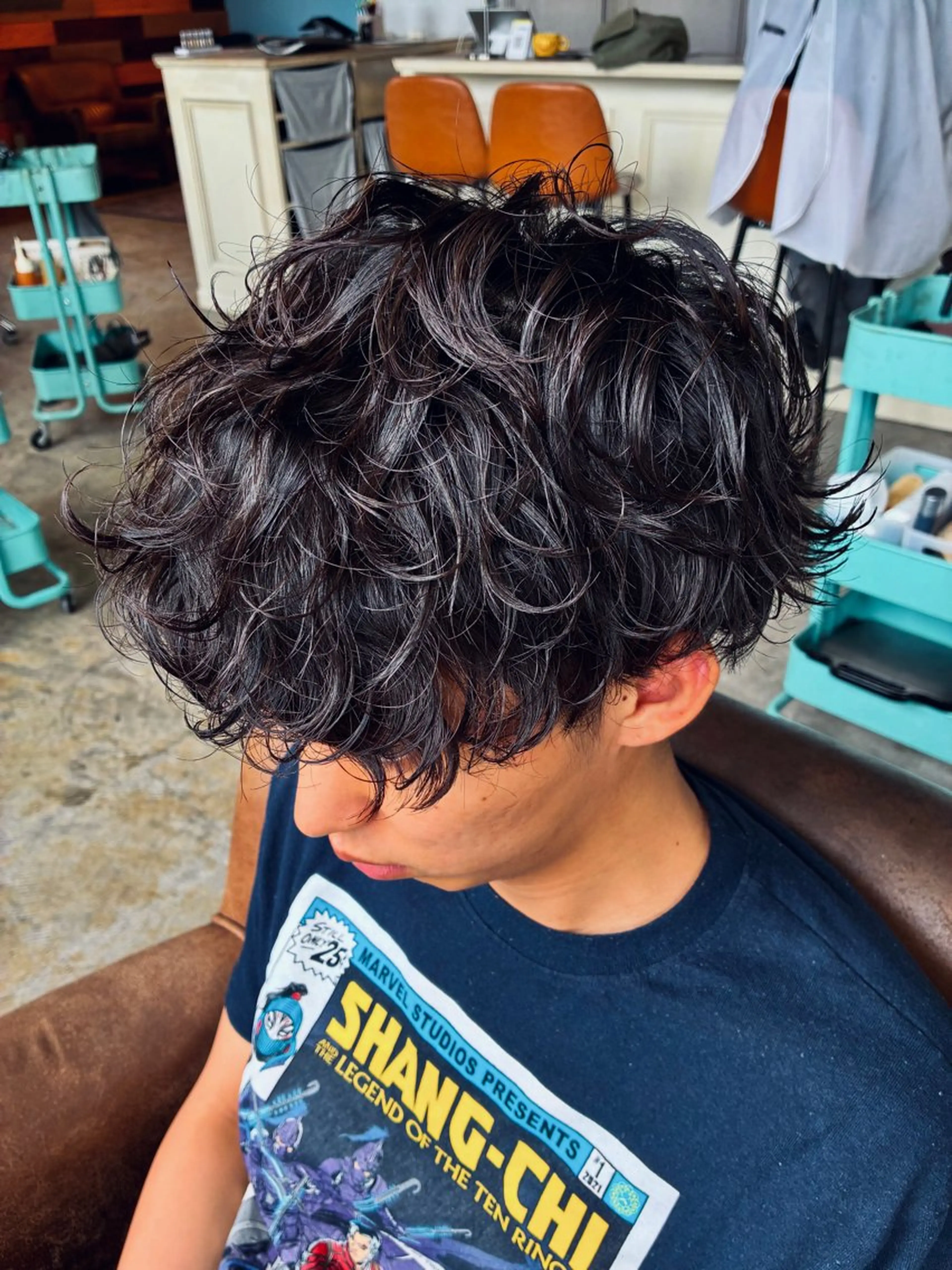 パーマ メンズ カット パーマ トリートメント 新規再来率No.1 金山/メンズパーマのヘアスタイル