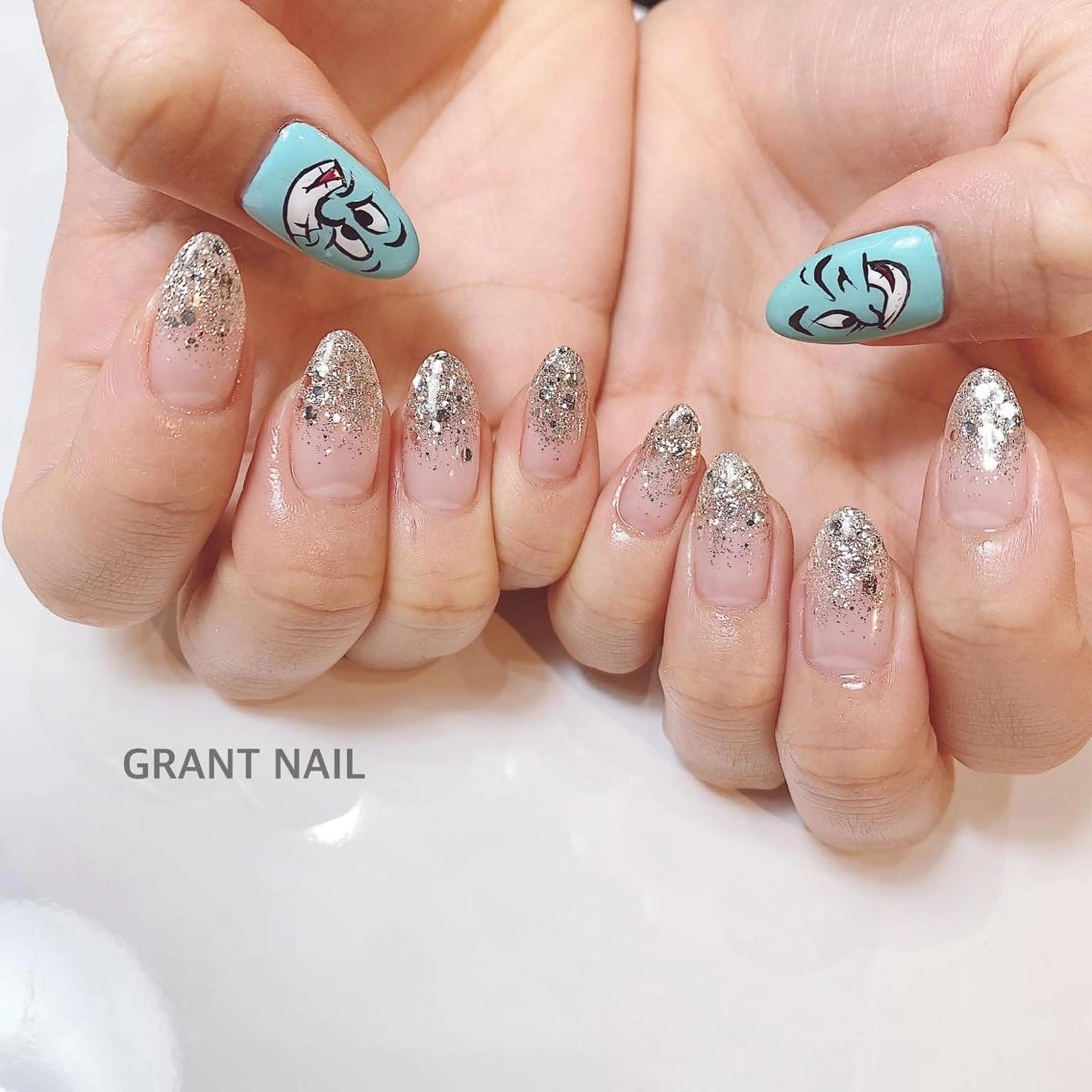 ネイル アートネイル クリアネイル ジェルネイル ニュアンスネイル GRANT NAIL 岩出店のネイルデザイン