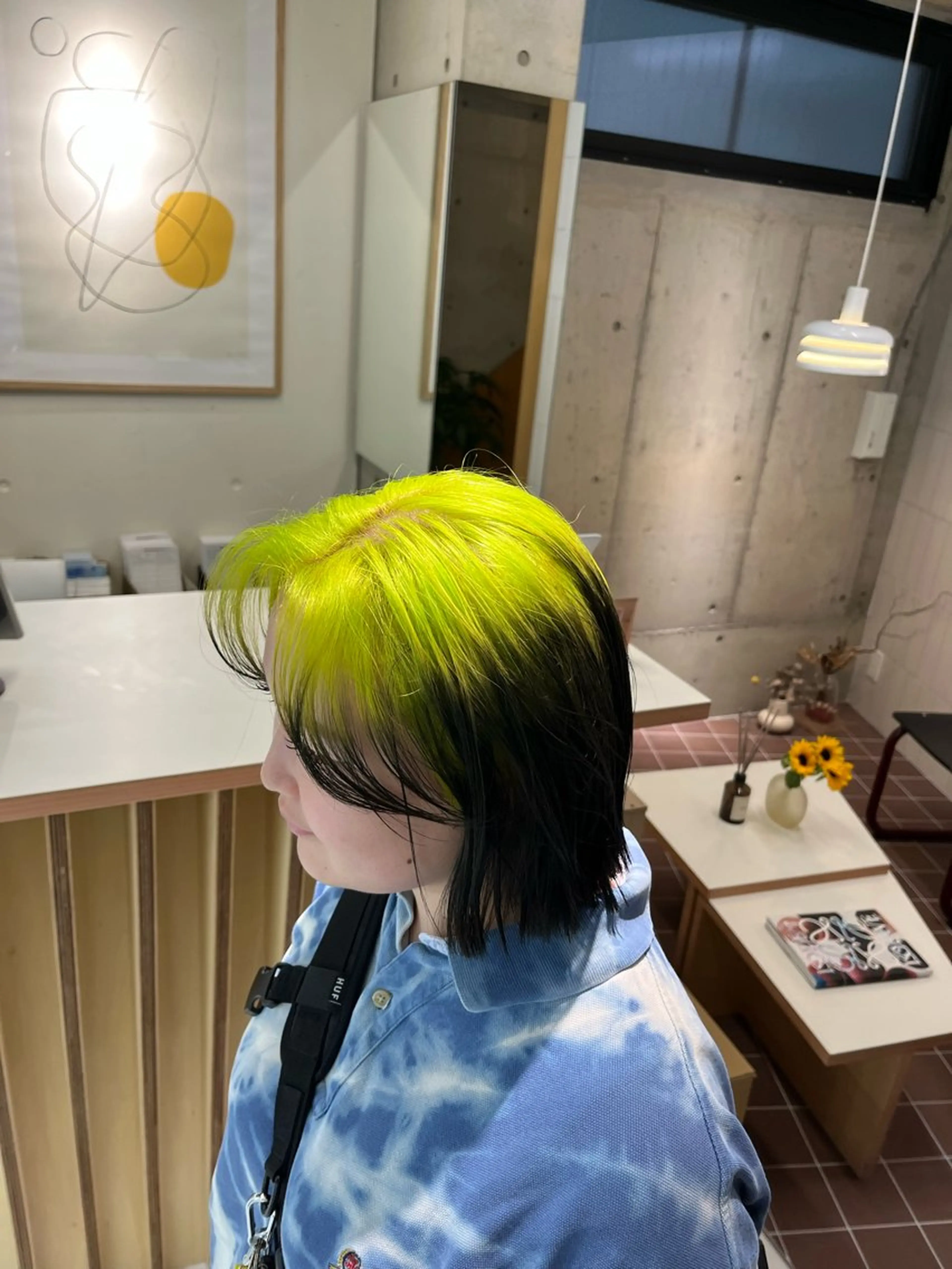カラー ミストバング ブリーチ 透明感カラー デザインカラー ダブルカラー 髪質改善／レイヤー／ 🐈Yokotaのヘアスタイル
