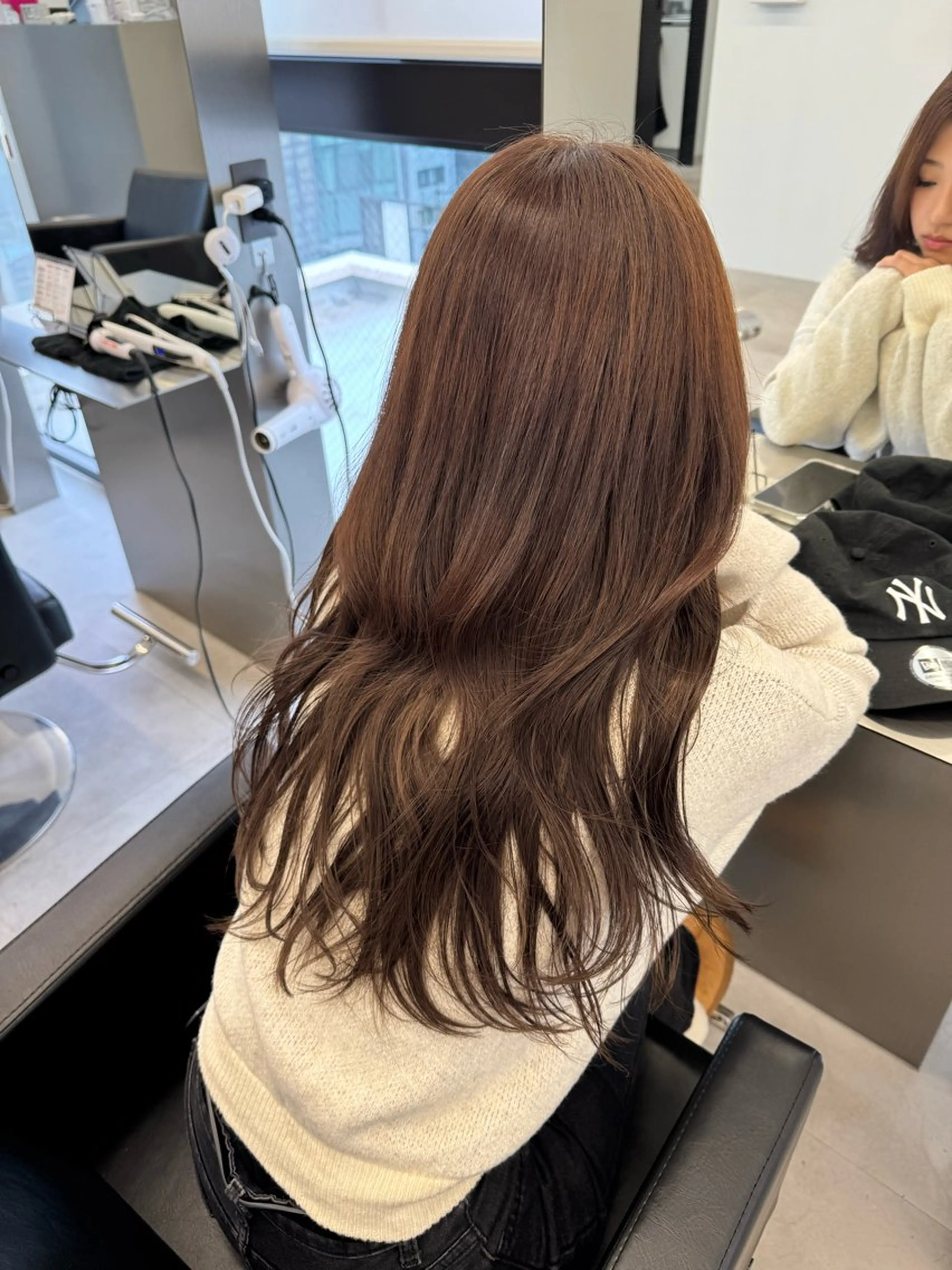 ロング カラー ブリーチ ブラウンカラー チョコレートブラウン ブリーチなしカラー エクステ ヘアカラー エクステ ハイトーン/エクステ /韓国ヘアKENTAのヘアスタイル