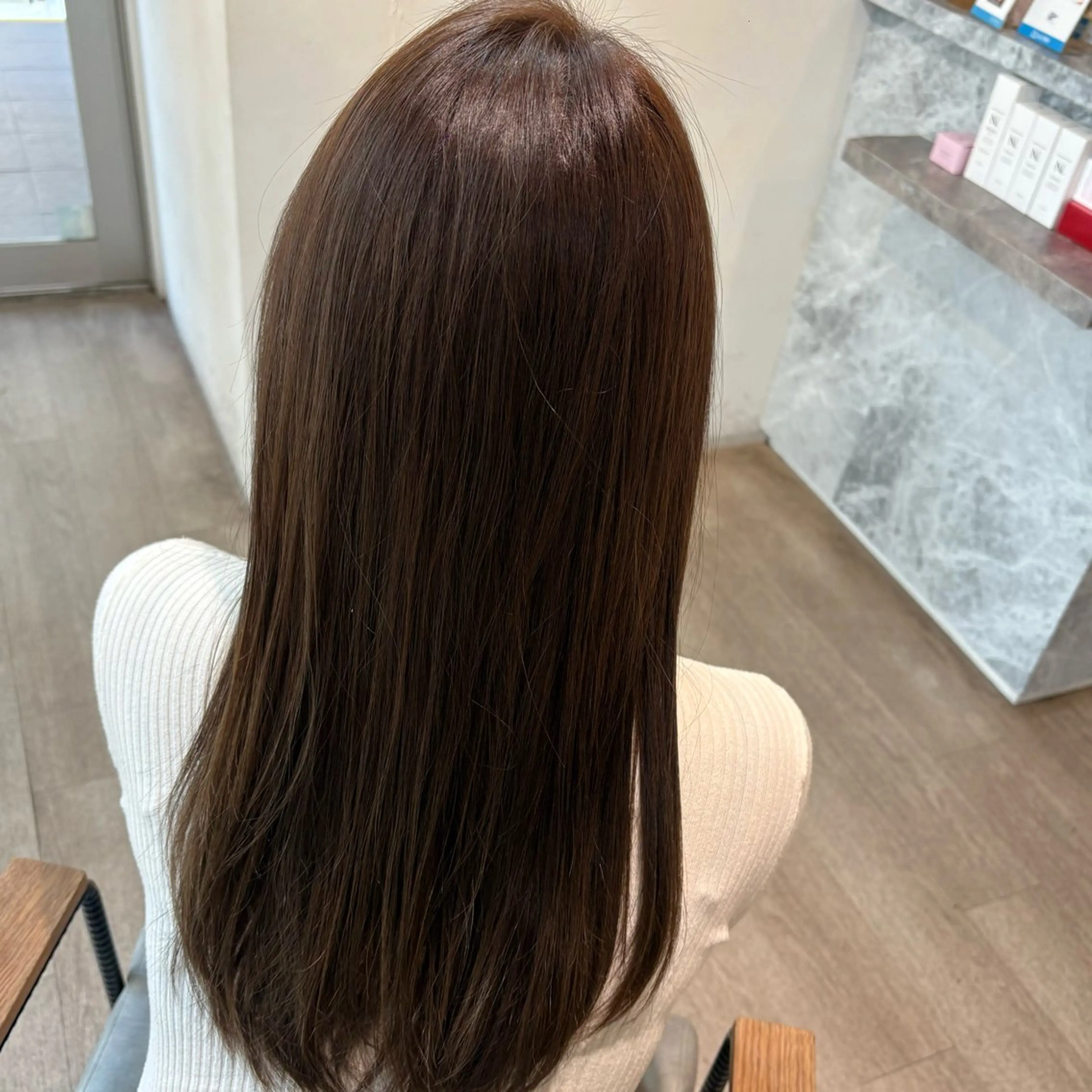 カラー ブラウンカラー オリーブブラウン ヘアカラー トリートメント ゆ ののヘアスタイル