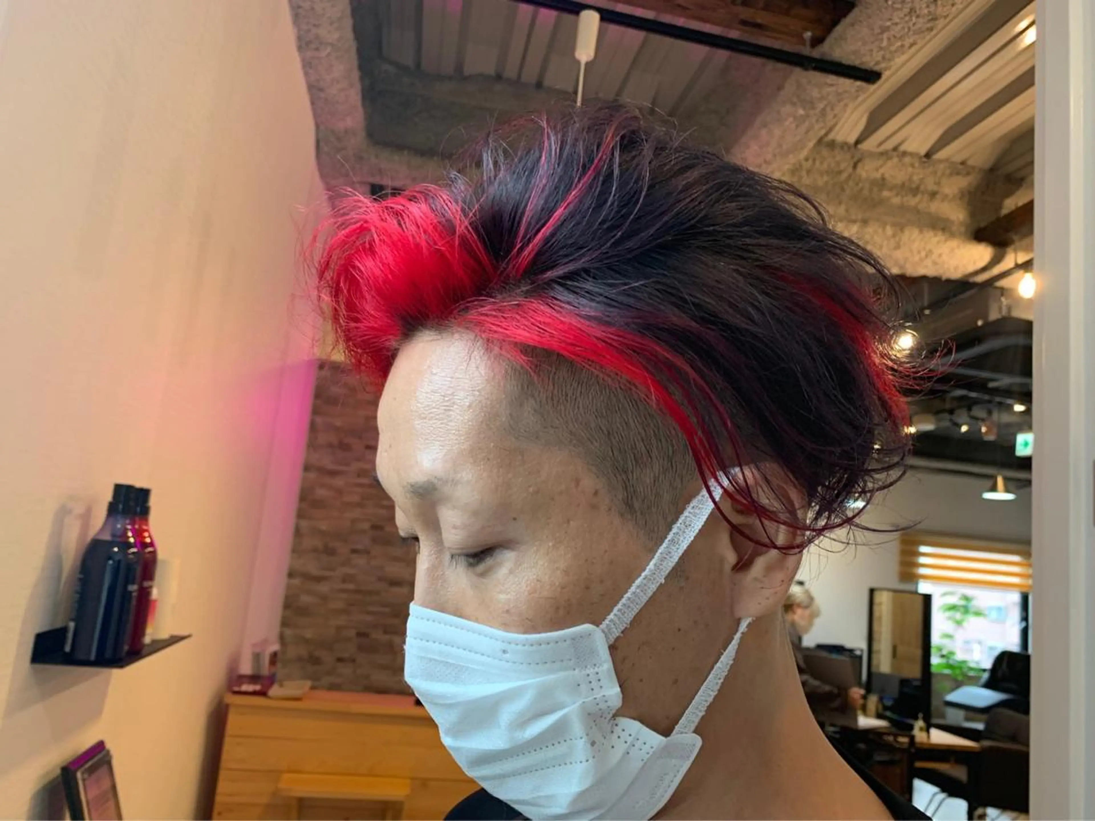 ショート カラー メンズ ヘアカラー&縮毛矯正 STAR☆RIVERのヘアスタイル