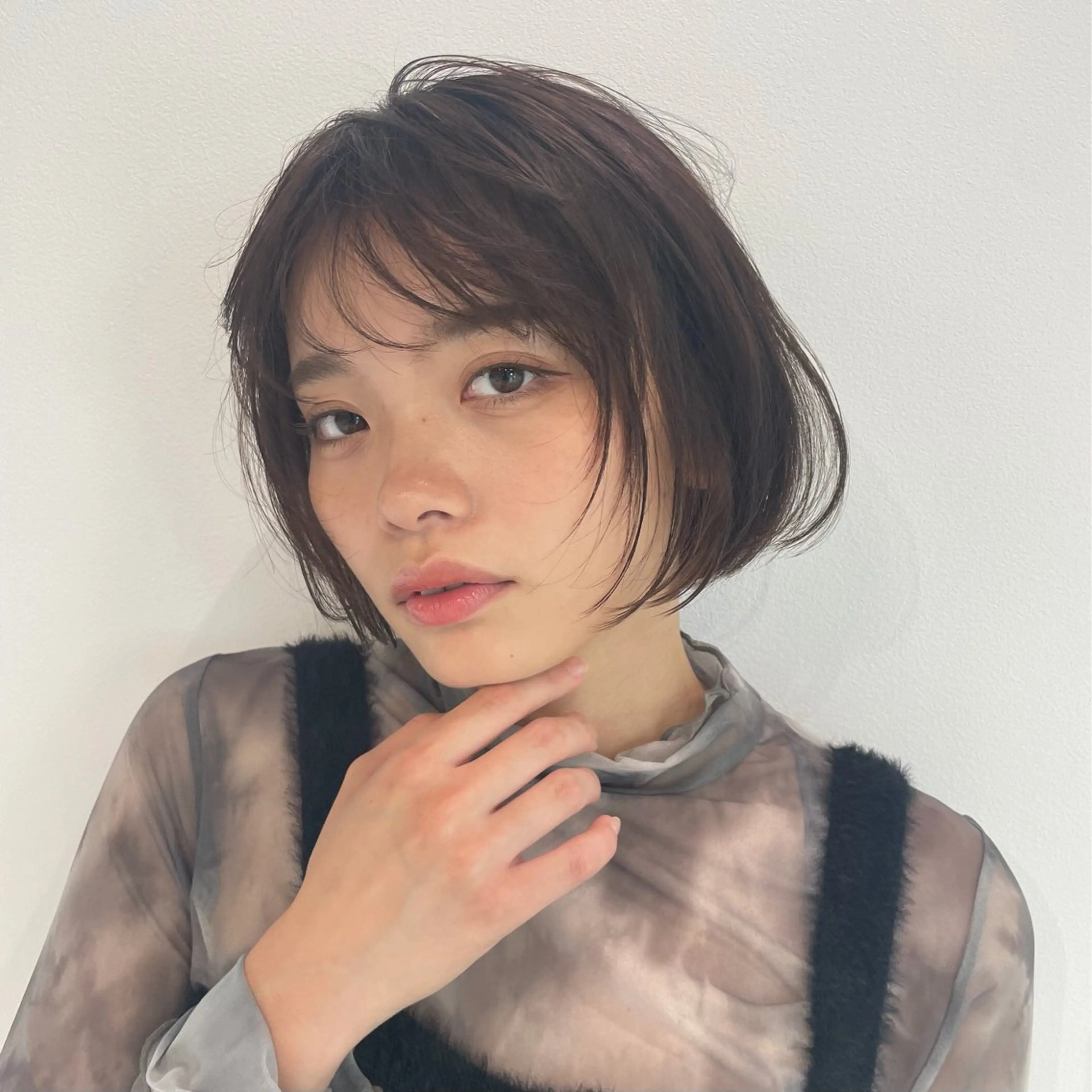 ショート カラー ボブ/ミルクティー /博多/DAI/店長のヘアスタイル