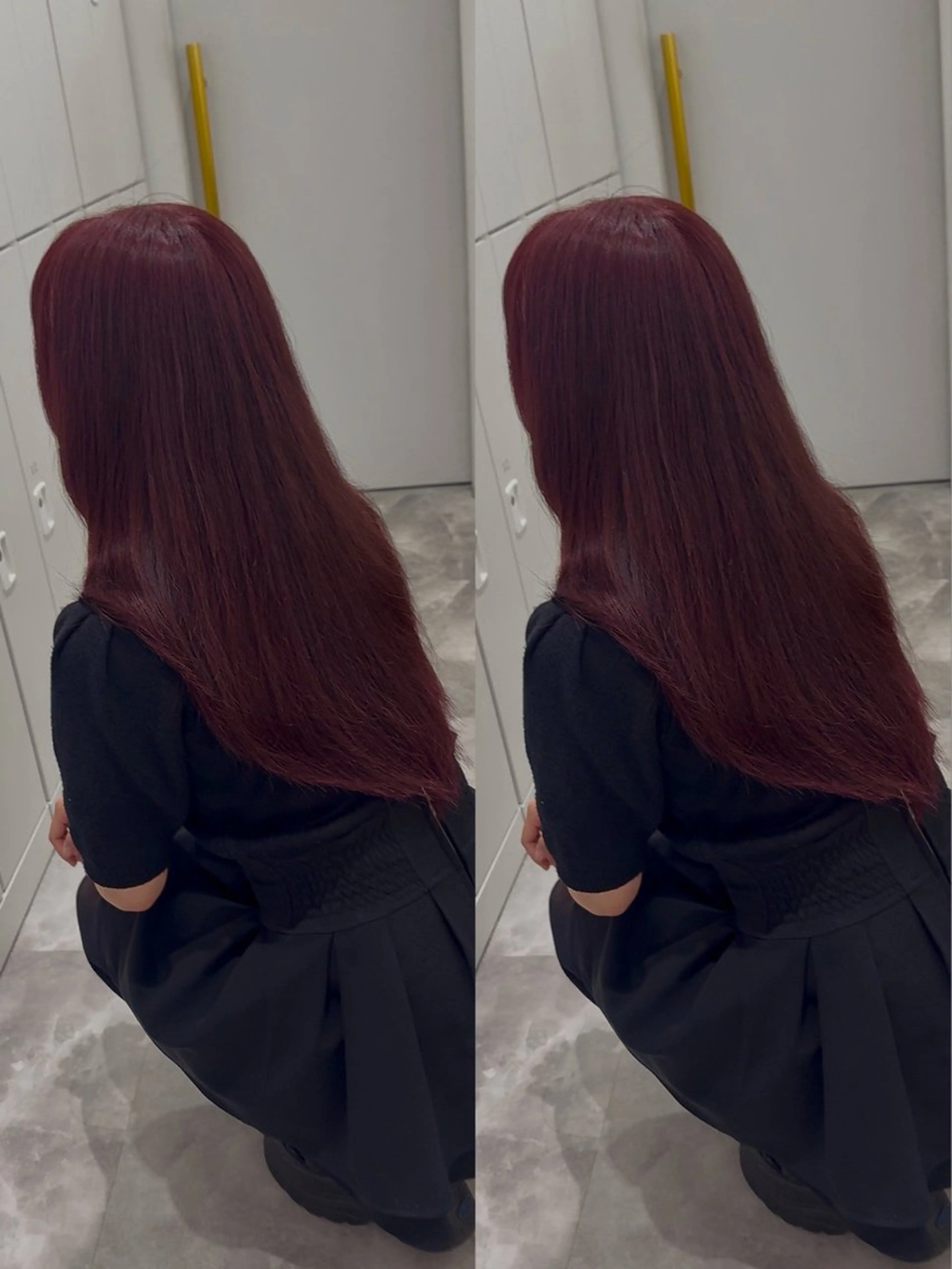 ロング カラー ブリーチ ブリーチなしカラー ピンクカラー 韓国風ヘア ヘアカラー 🍒暖色🍒ブリーチ なしカラー/たくみ。のヘアスタイル