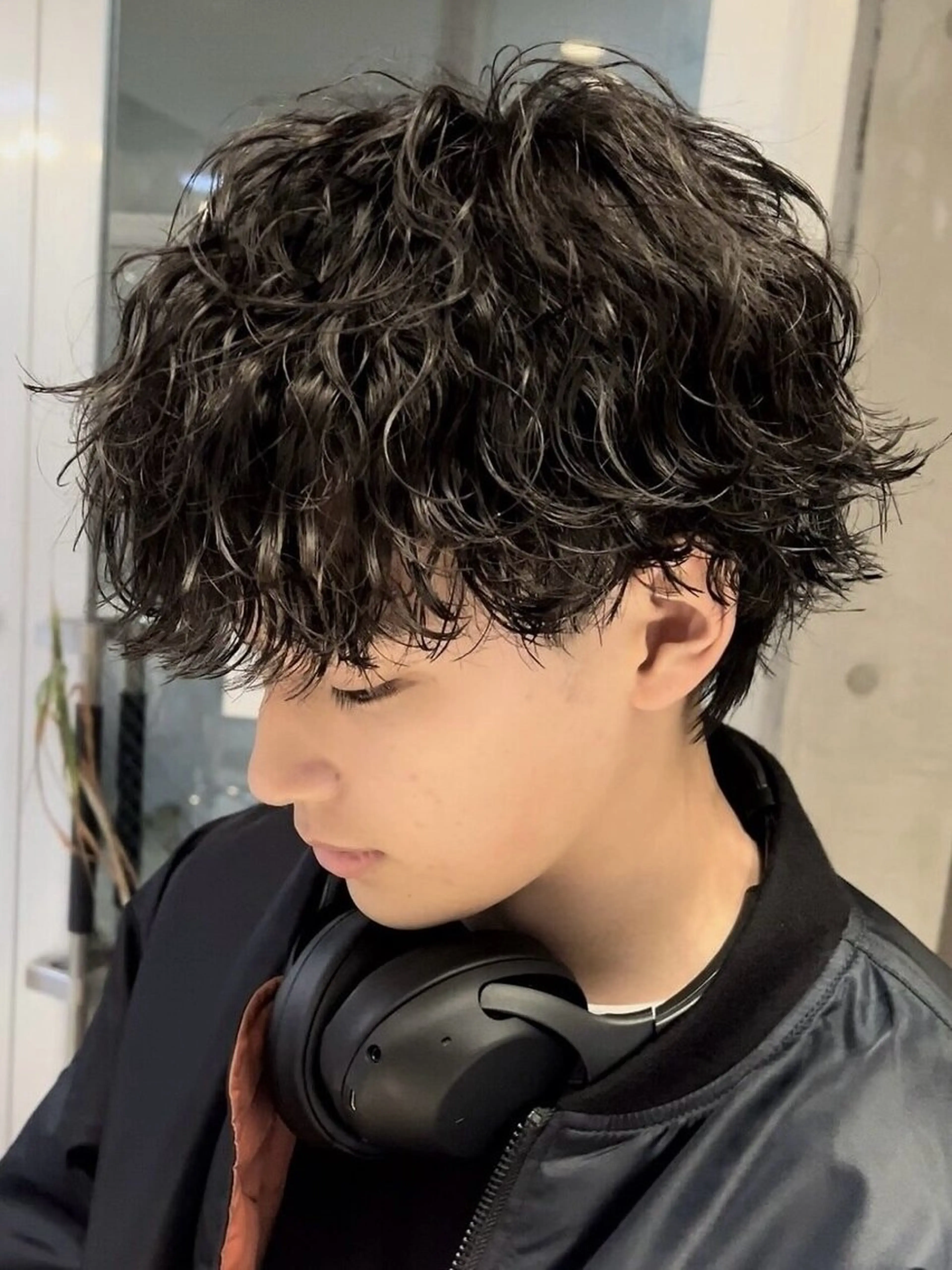 パーマ メンズ メンズパーマ 波巻きパーマ カット パーマ elimaてった メンズパーマのヘアスタイル