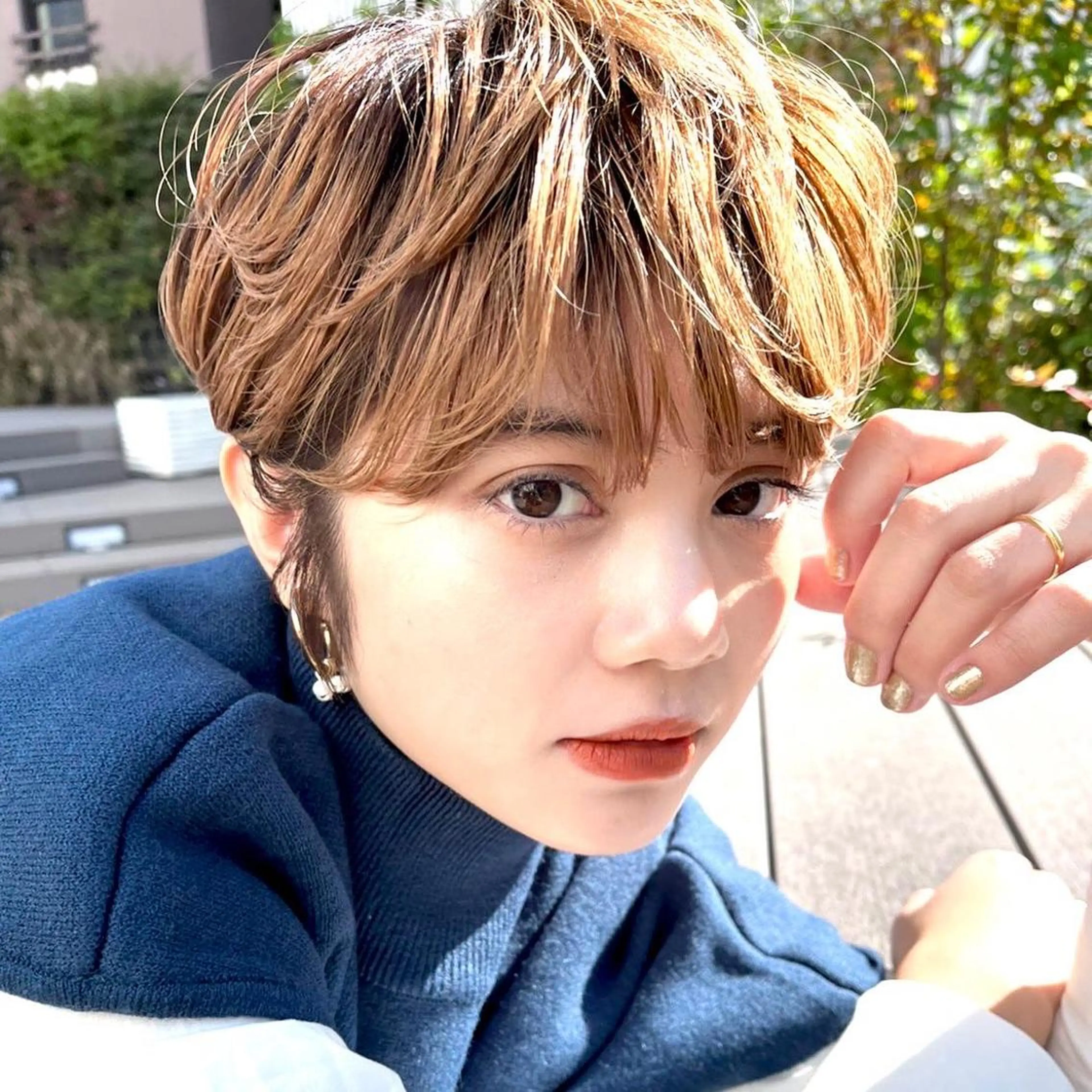 ショート カラー パーマ ヘアアレンジ ✨艶髪✨ 奈須晴香のヘアスタイル