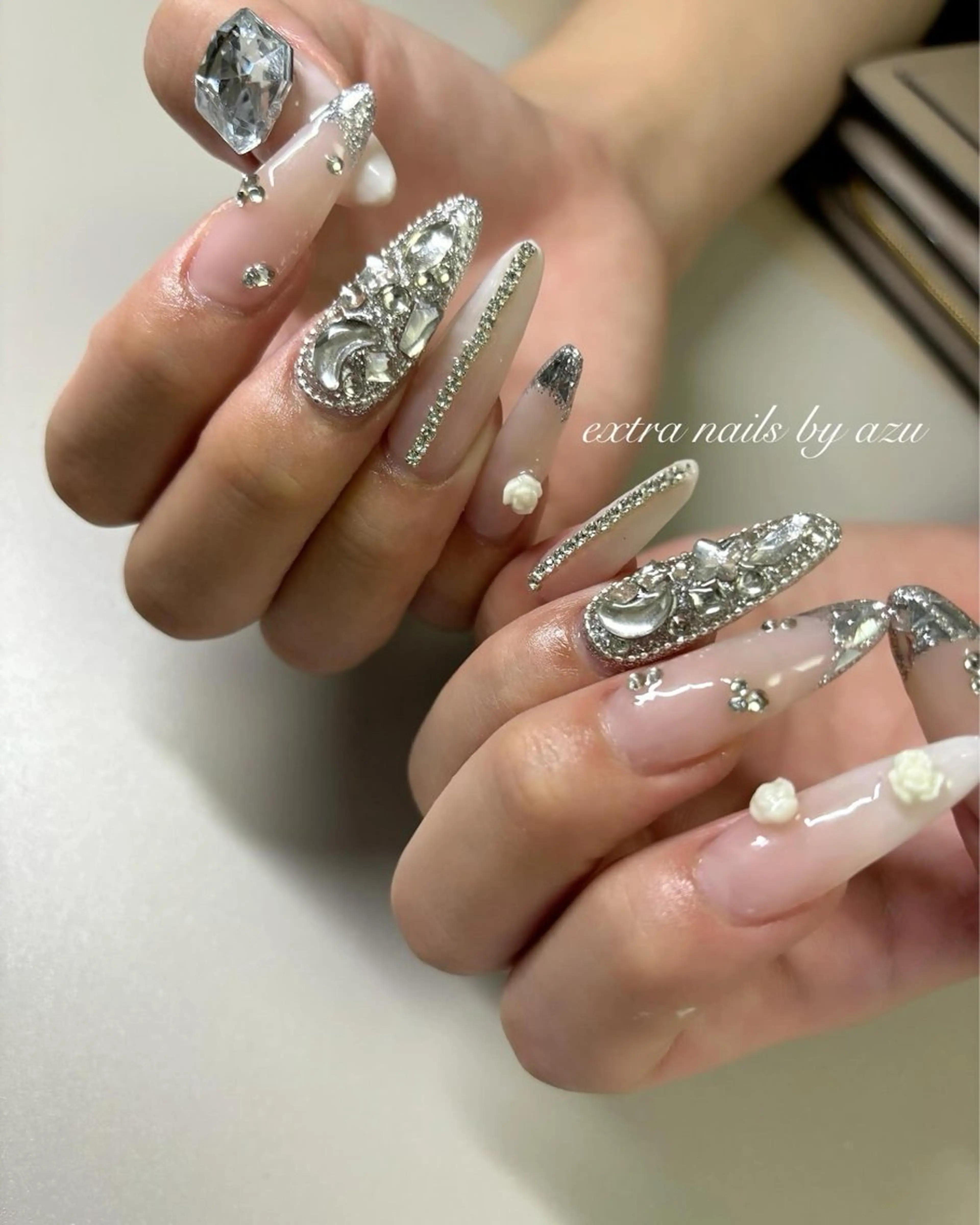 ネイル ジェルネイル ロングネイル ネイルチップ ハンドネイル extranails ／lemellaのネイルデザイン