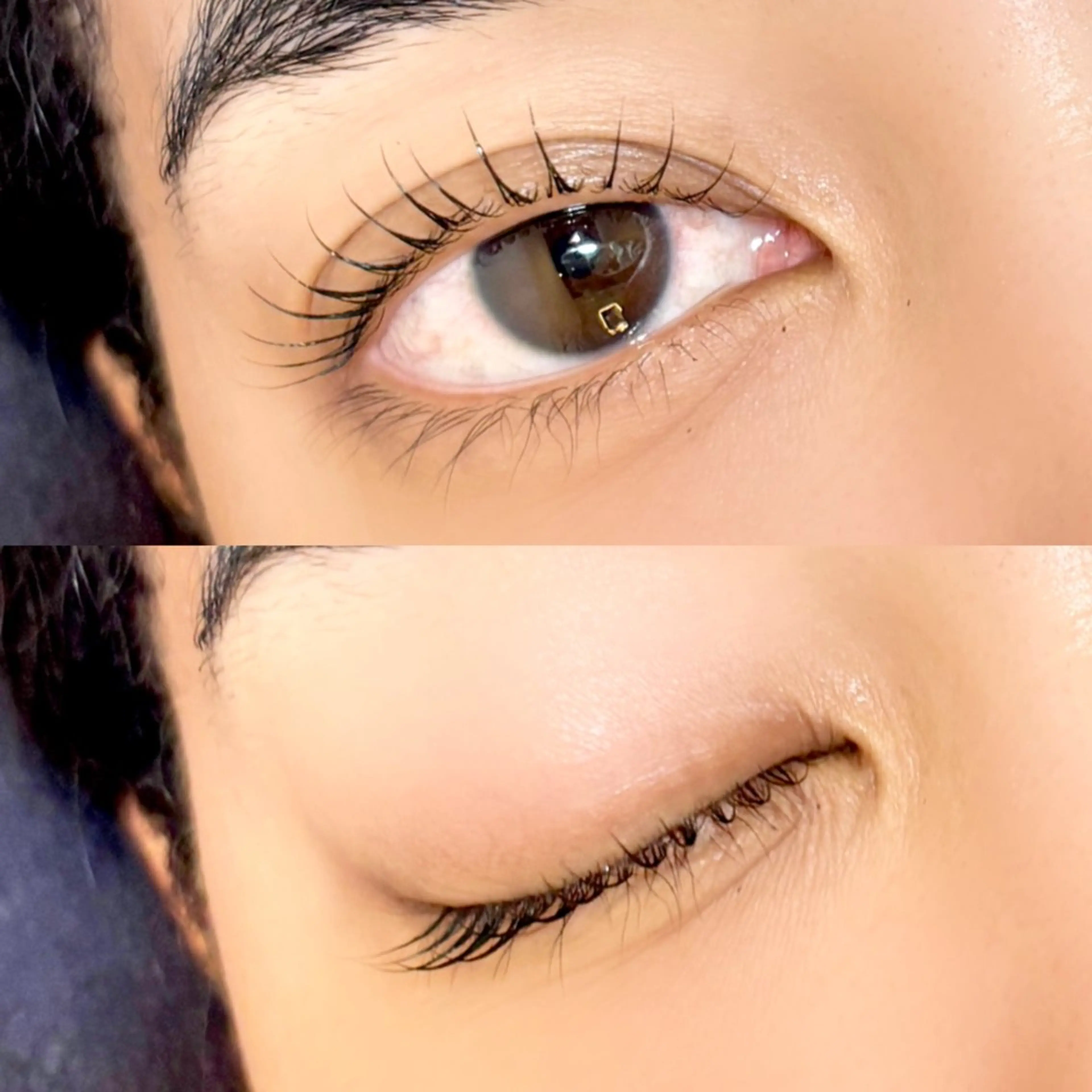 マツエク・マツパ ナチュラル パリジェンヌラッシュリフト まつげパーマ 一重×まつ毛パーマ 表参道eyelist KONOMIのマツエク・マツパデザイン