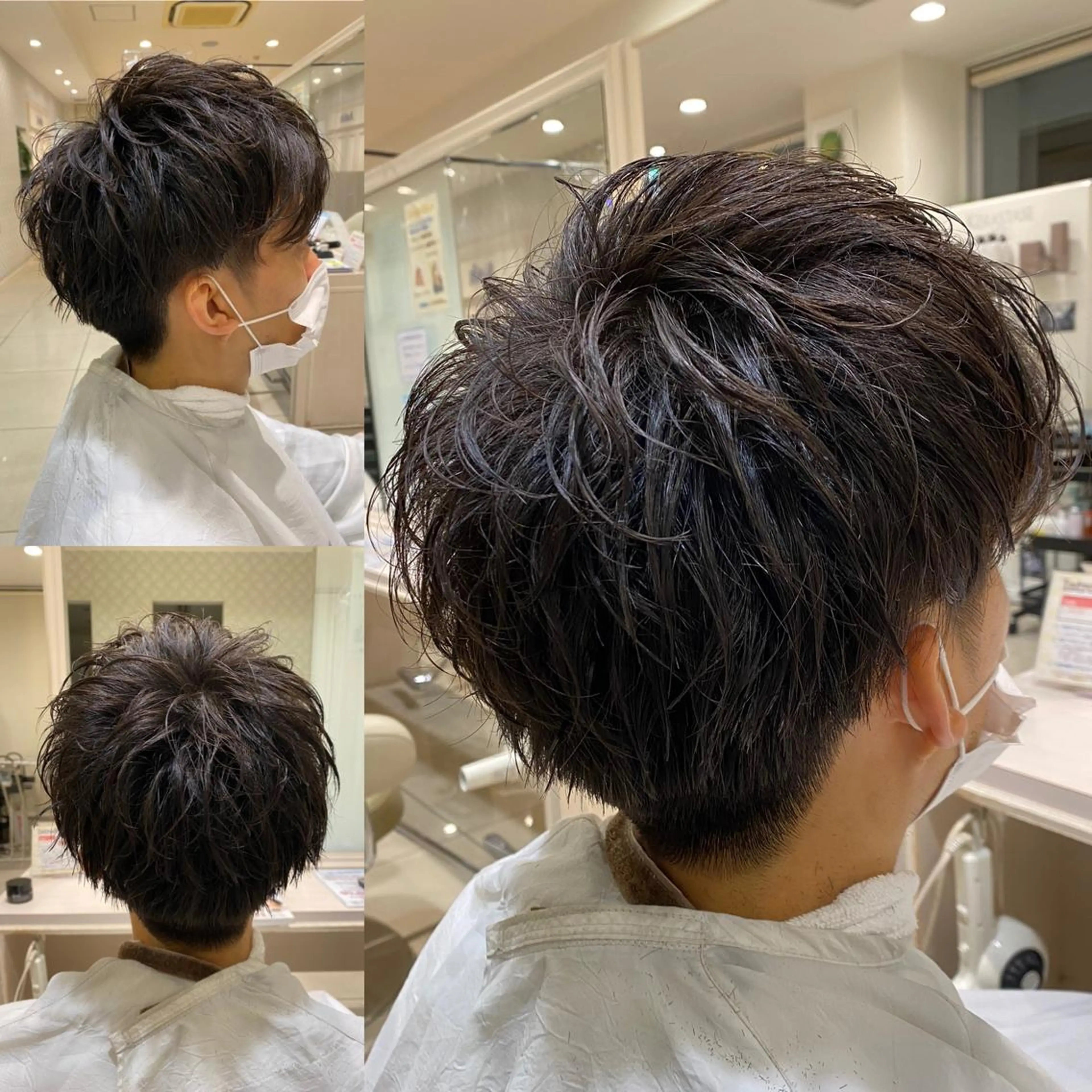 ショート メンズ 白髪ぼかしデザイン ハイライト/宮本純登のヘアスタイル